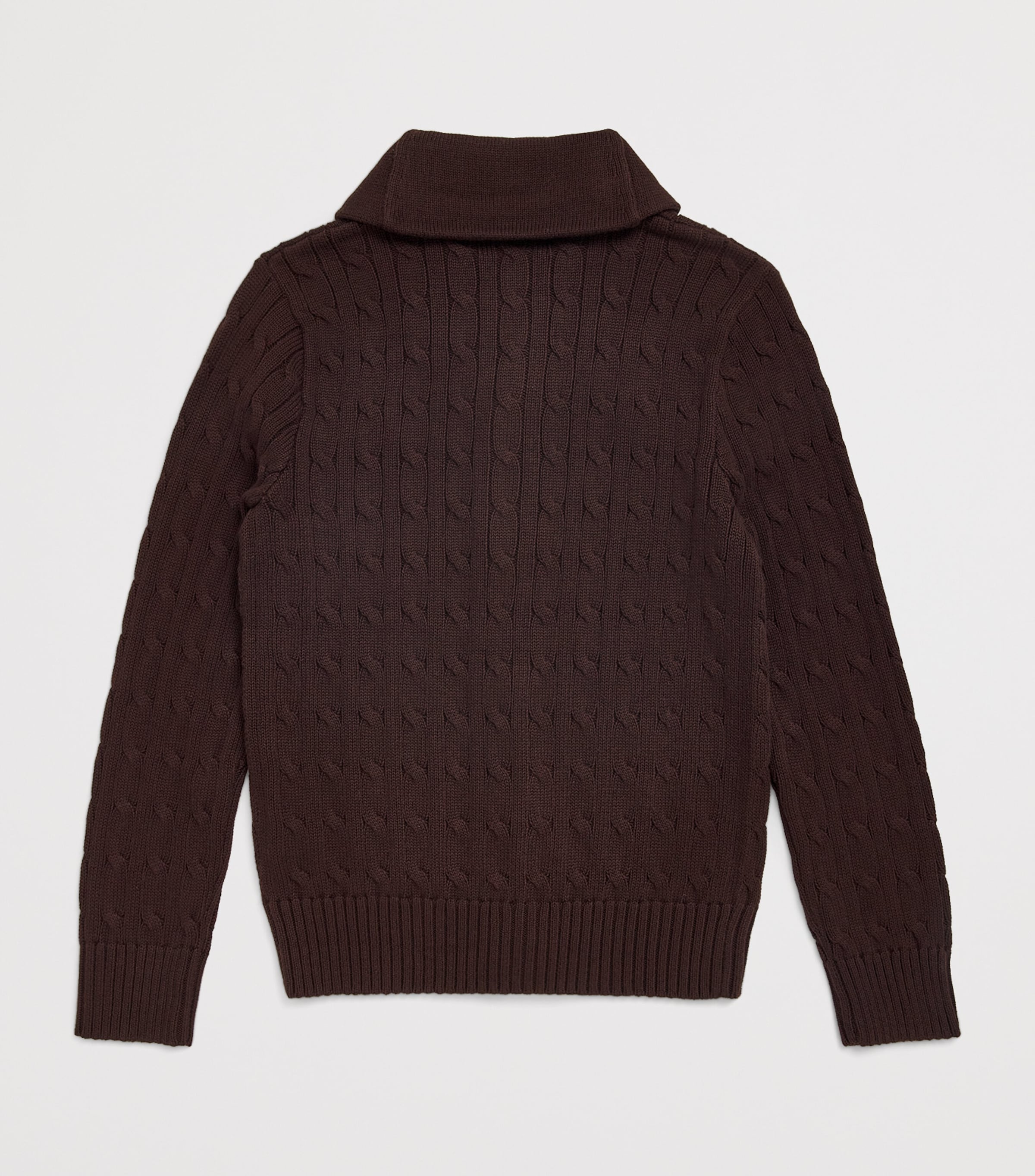 Ralph Lauren Kids Cotton Mini Logo Cardigan Brn Image 2