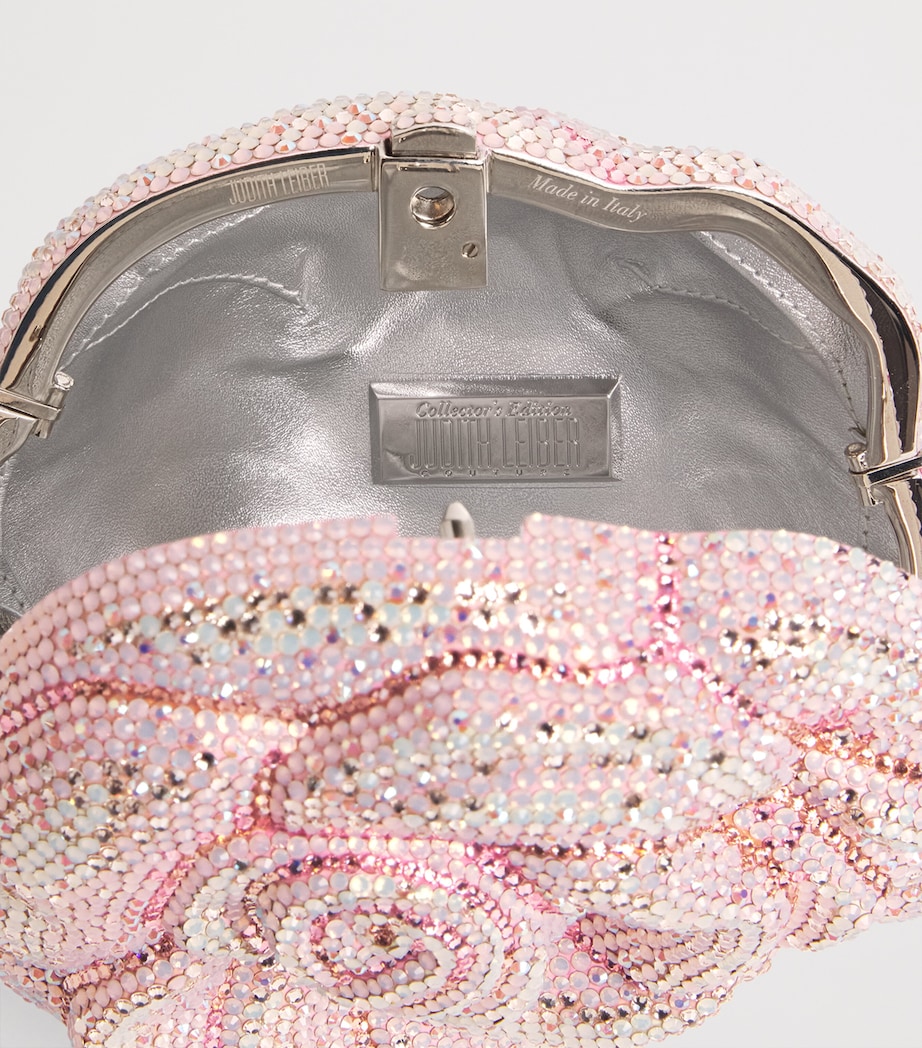 Judith Leiber Embellished Rose Clutch Bag Silvr Rose Opal Mlti Image 5