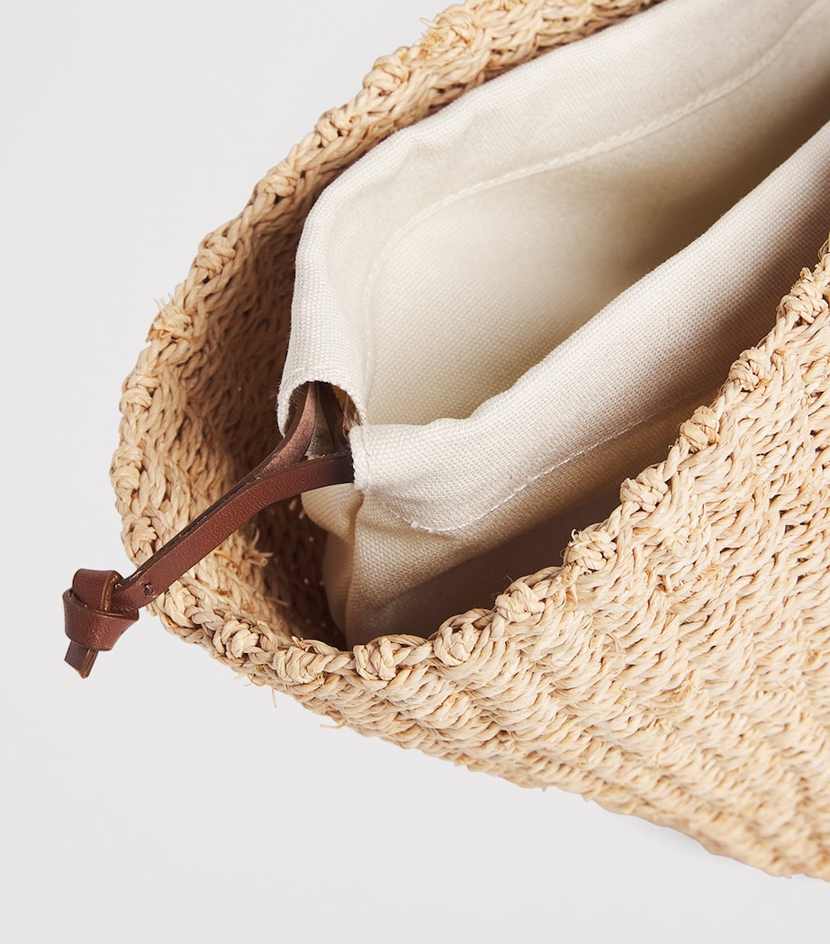 Polo Ralph Lauren Medium Raffia Tote Bag Natural/cuoio Image 5