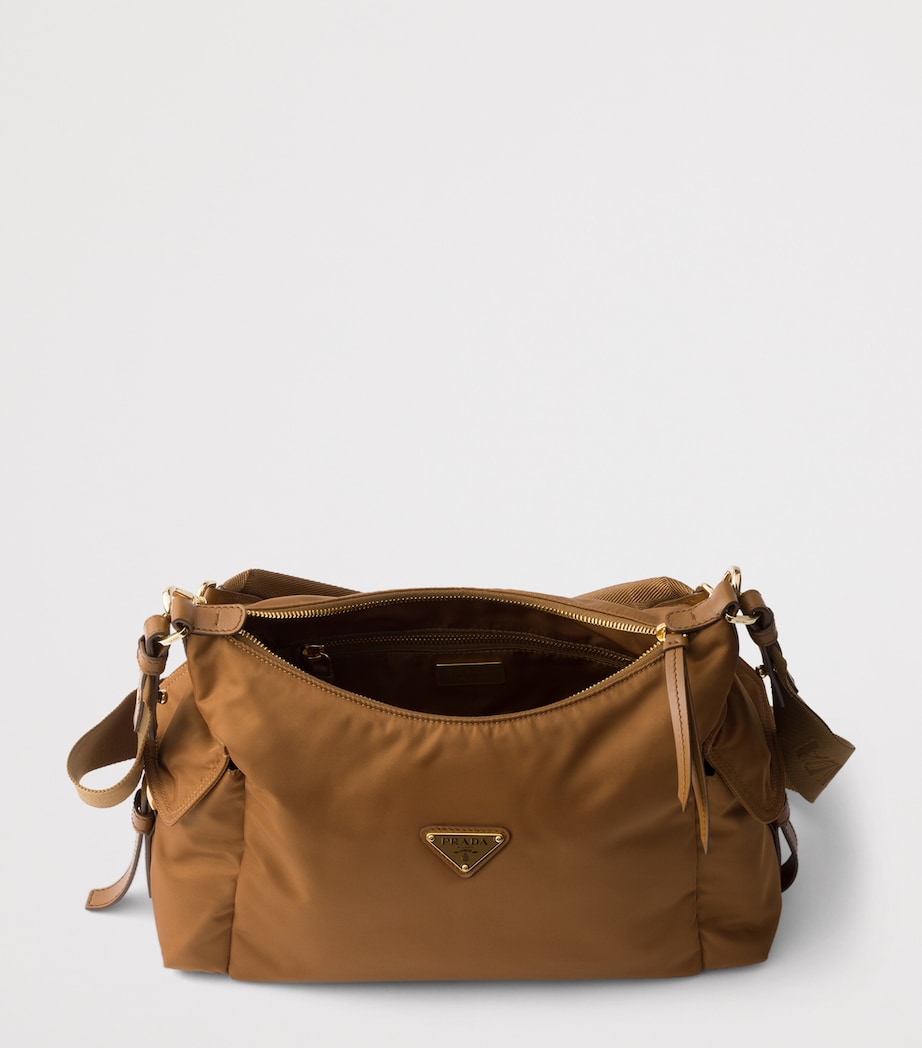 Large Re-Nylon and Leather Explore Shoulder Bag F0134 Image 4