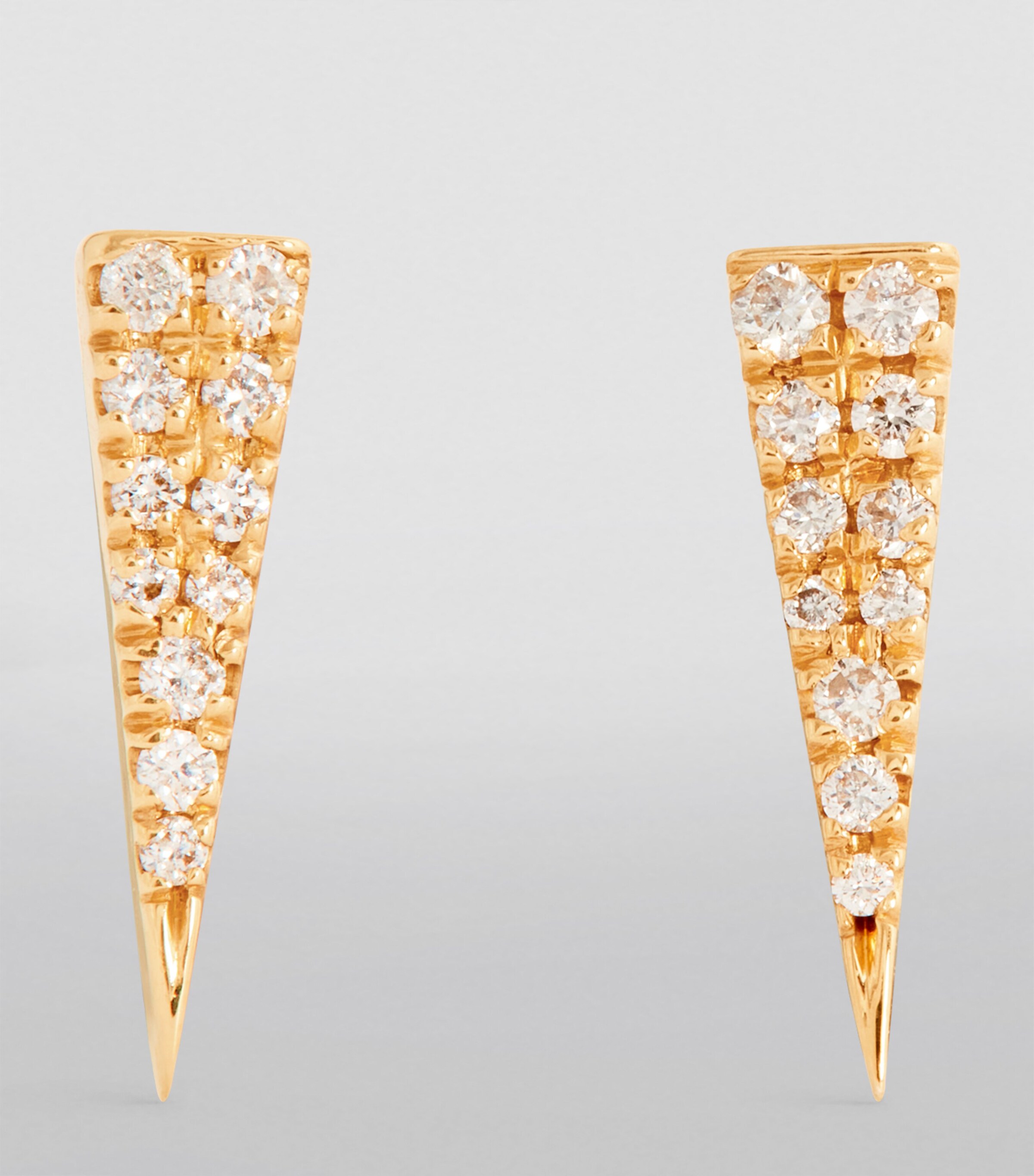 Eva Fehren Yellow Gold and Pavé Diamond Fringe Stud Earrings Yellow Gold Image 2