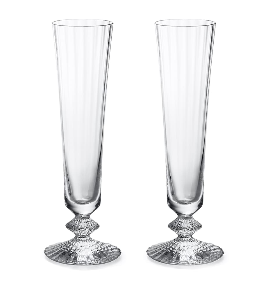 Set of 2 Mille Nuits Champagne Flutes (180ml) NO COLOUR Image 1