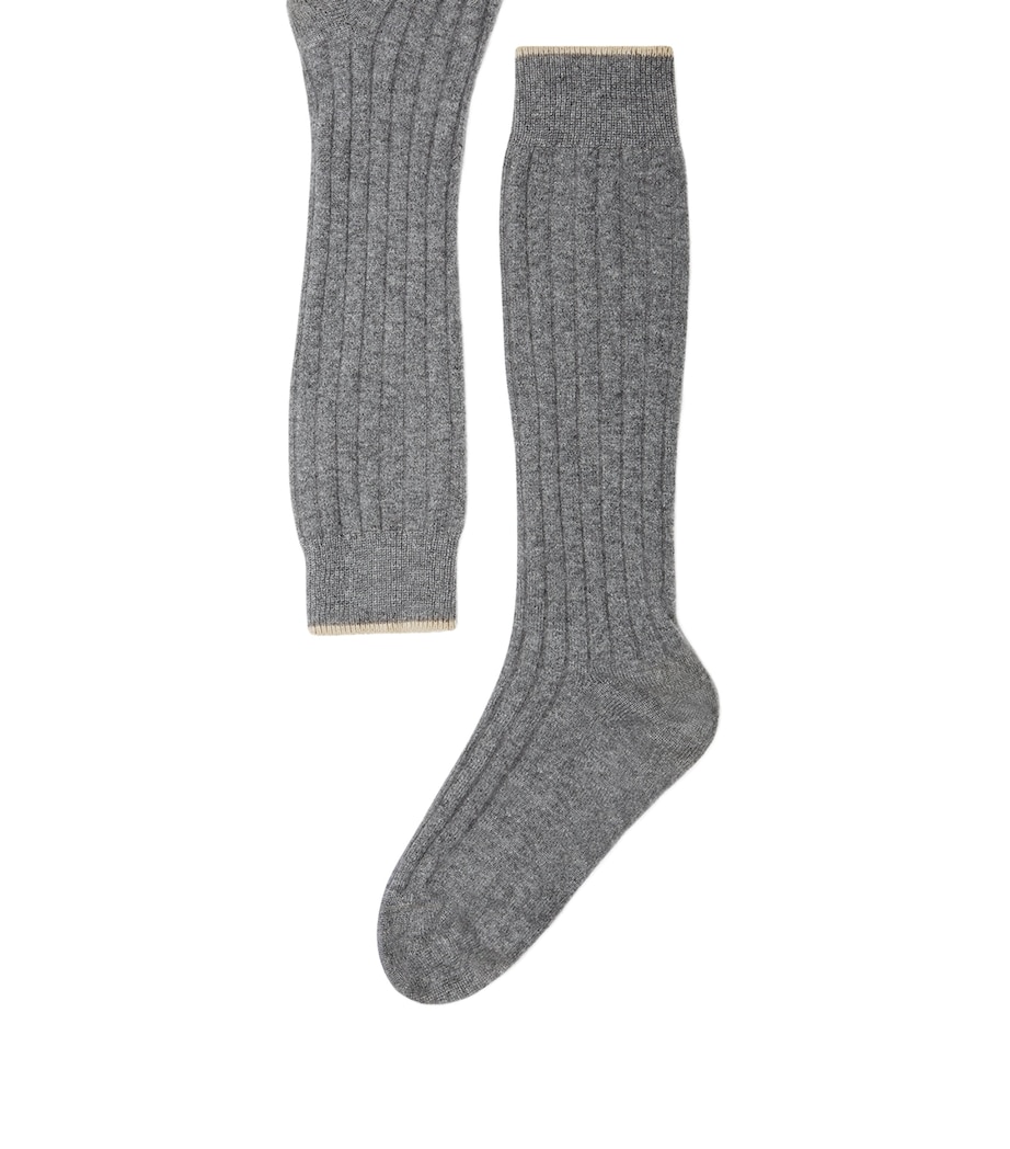 Cashmere Rib-Knit Socks CG316 Image 1