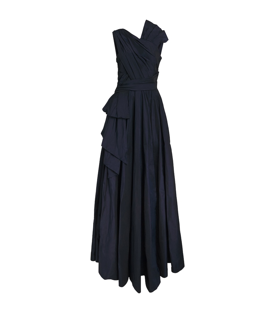 Taffeta Pleated Maxi Dress 460 NUIT Image 1