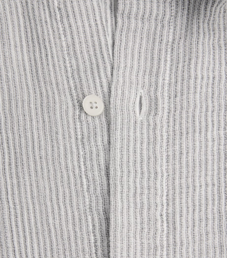Won Hundred Mens Cotton Maza Shirt White Comb. Image 6