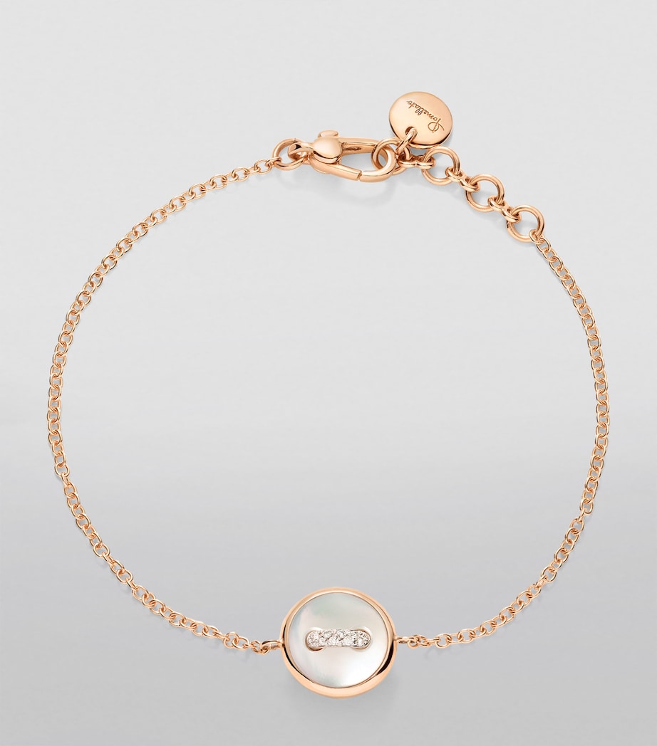 Rose Gold, Diamond and Mother-of-Pearl Pom Pom Dot Bracelet DB0MP Image 5