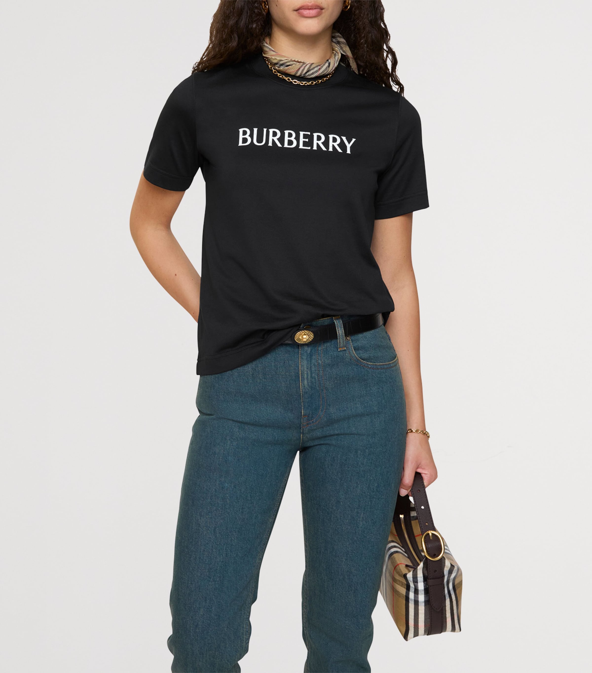 Cotton Logo T-Shirt BLACK Image 2