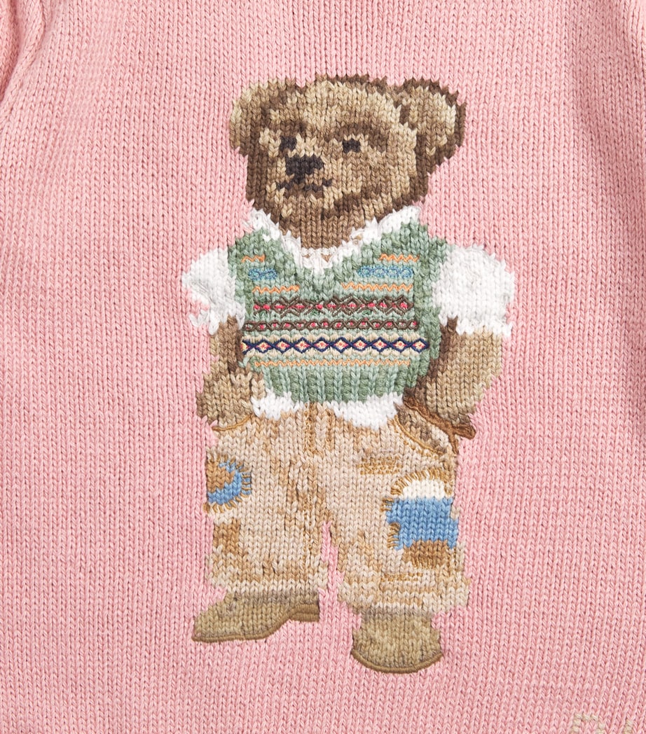Ralph Lauren Kids Polo Bear Sweater (7-14 Years) Adirondack Rose Image 3