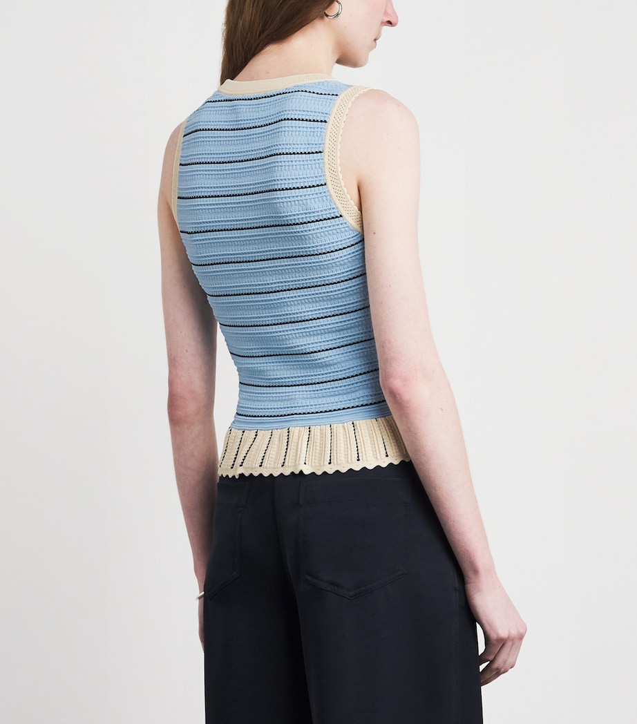 Claudie Pierlot Womens Knitted Pointelle Tank Top Multicolored Image 5
