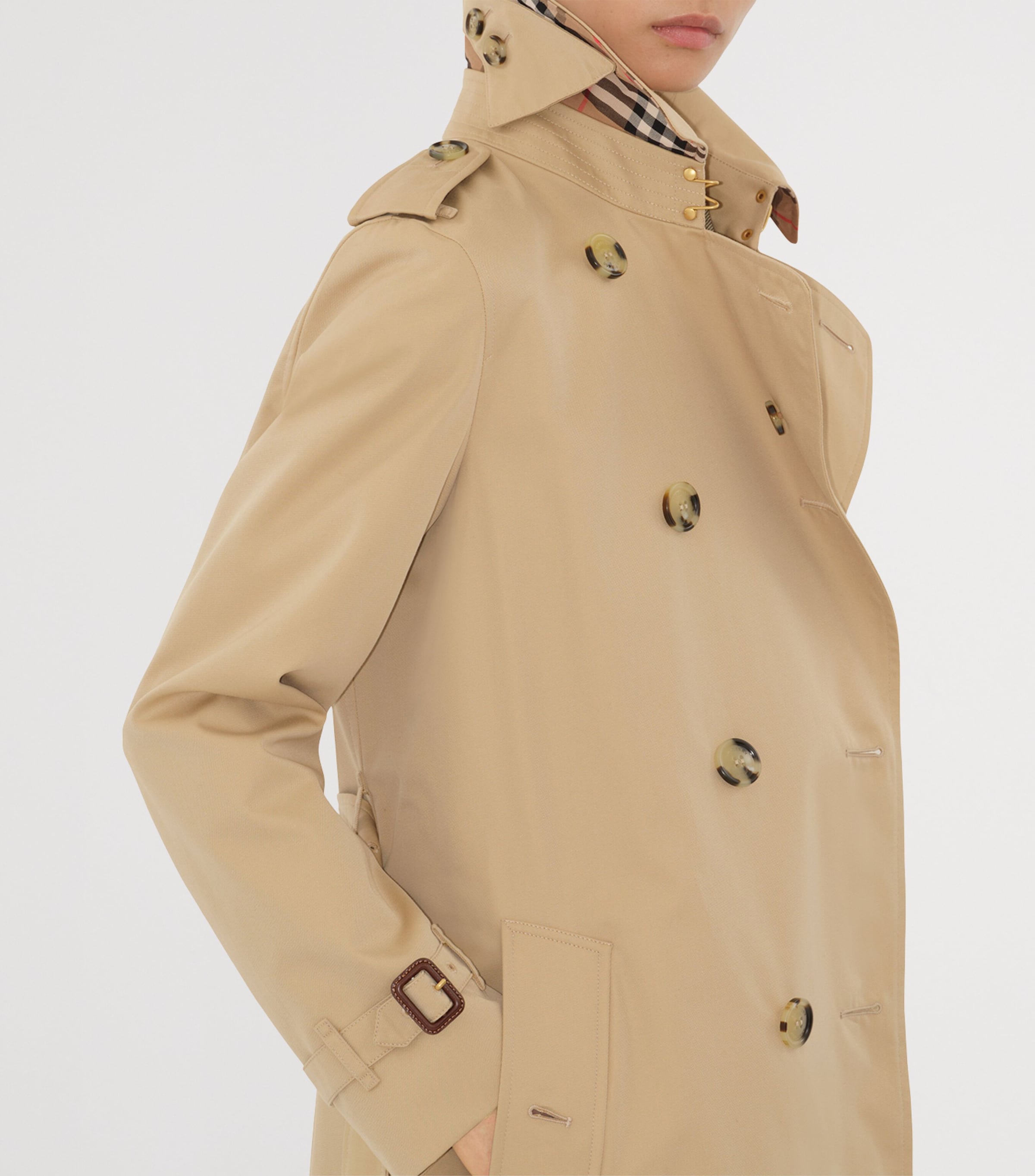 Gabardine Long Kensington Heritage Trench Coat HONEY Image 6