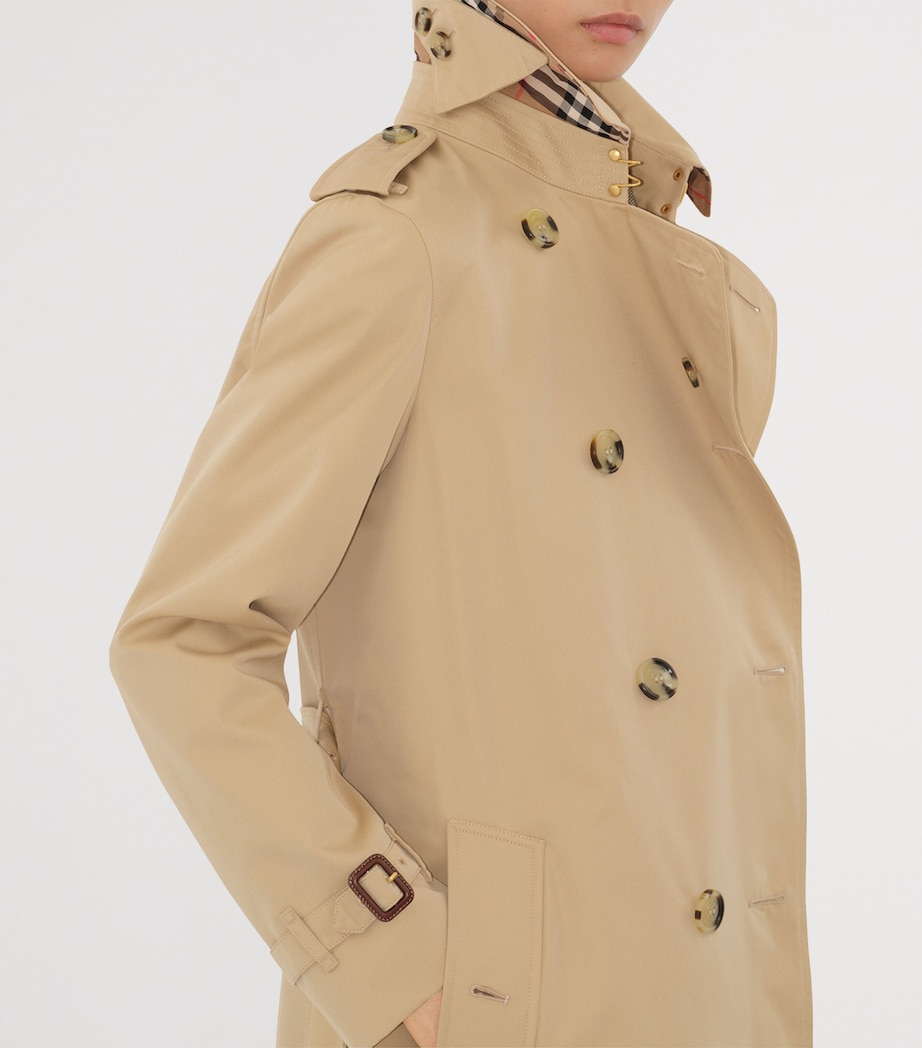 Gabardine Long Kensington Heritage Trench Coat HONEY Image 6