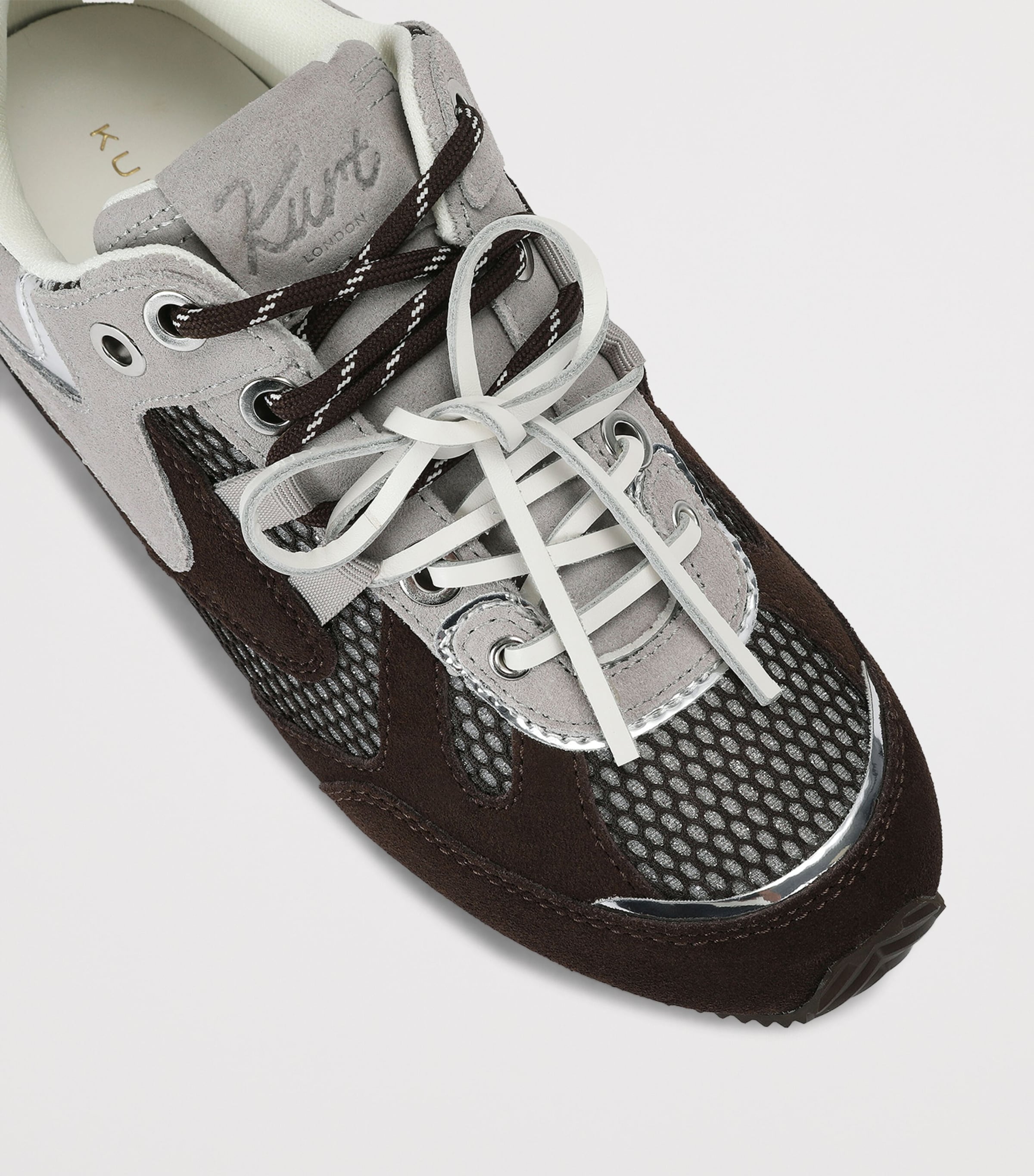 Kurt Geiger London Suede Slim Runner Sneakers Brown/oth Image 2