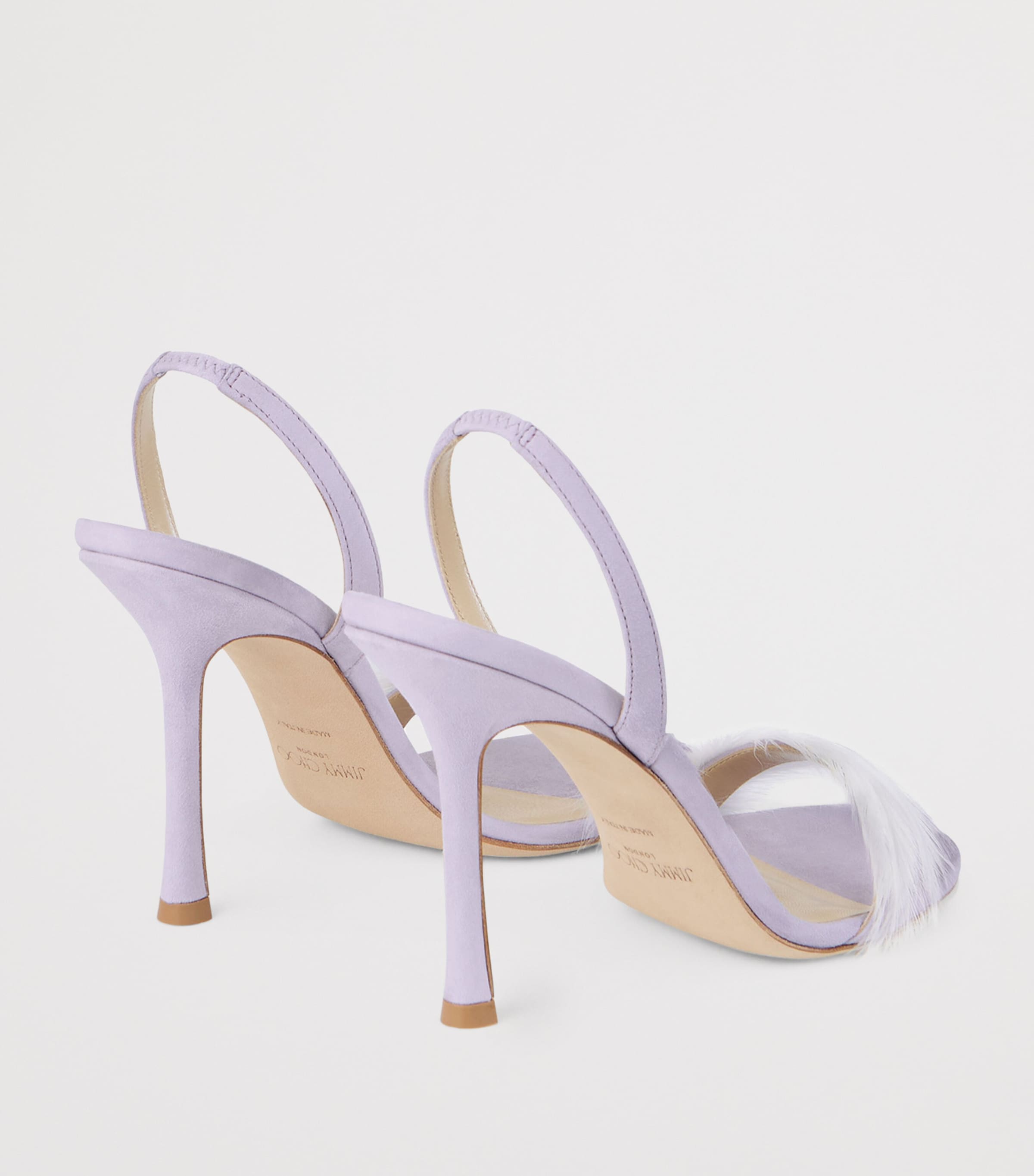 ち*ー様 JIMMY CHOO パープル ミュール JIMMY CHOO METALLIC Stripe Sandals in Purple Multi | Size 36.5