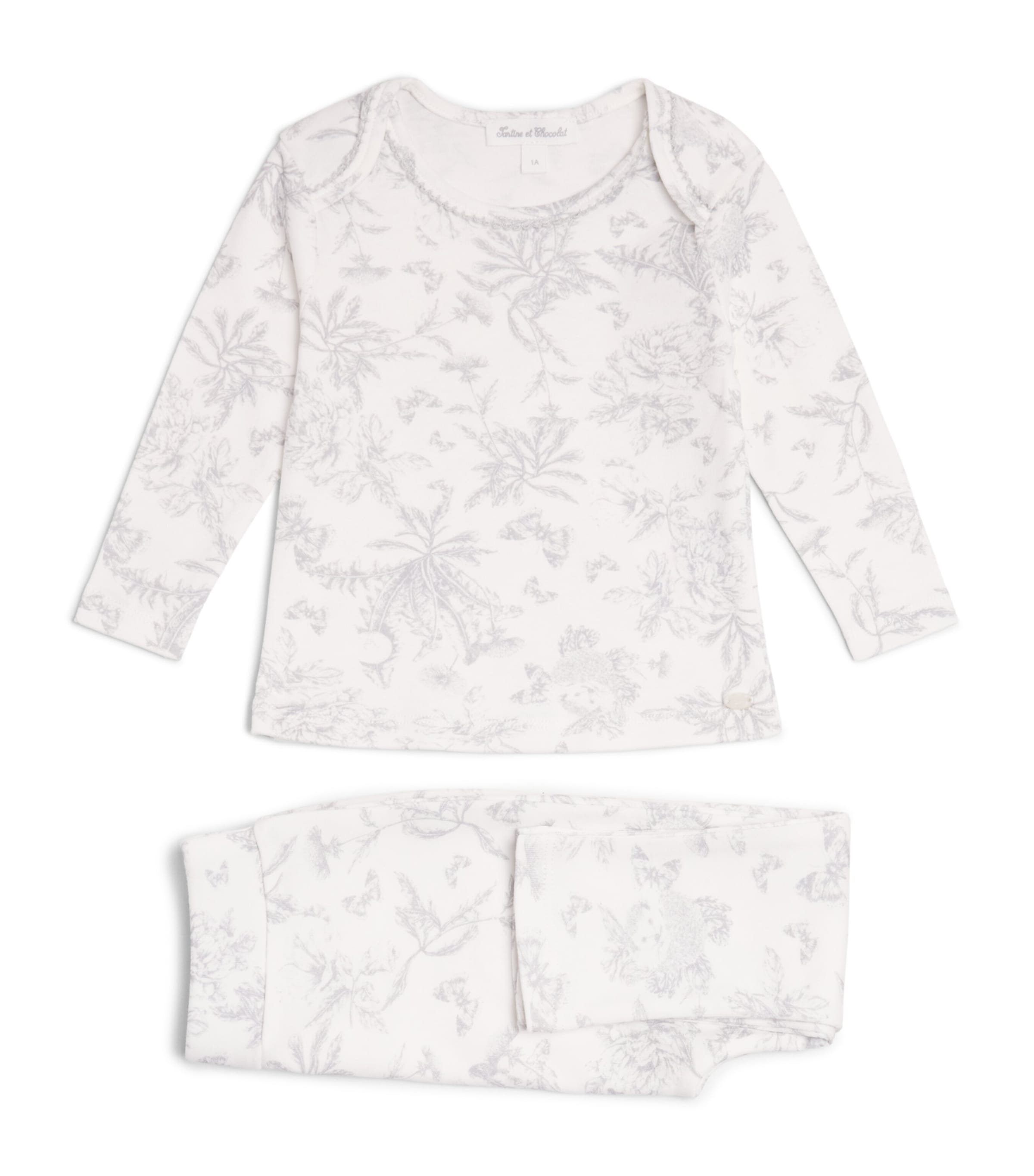 Printed Top and Leggings Set (Newborn-2 Years) 21GRIS CLAIR Image 1