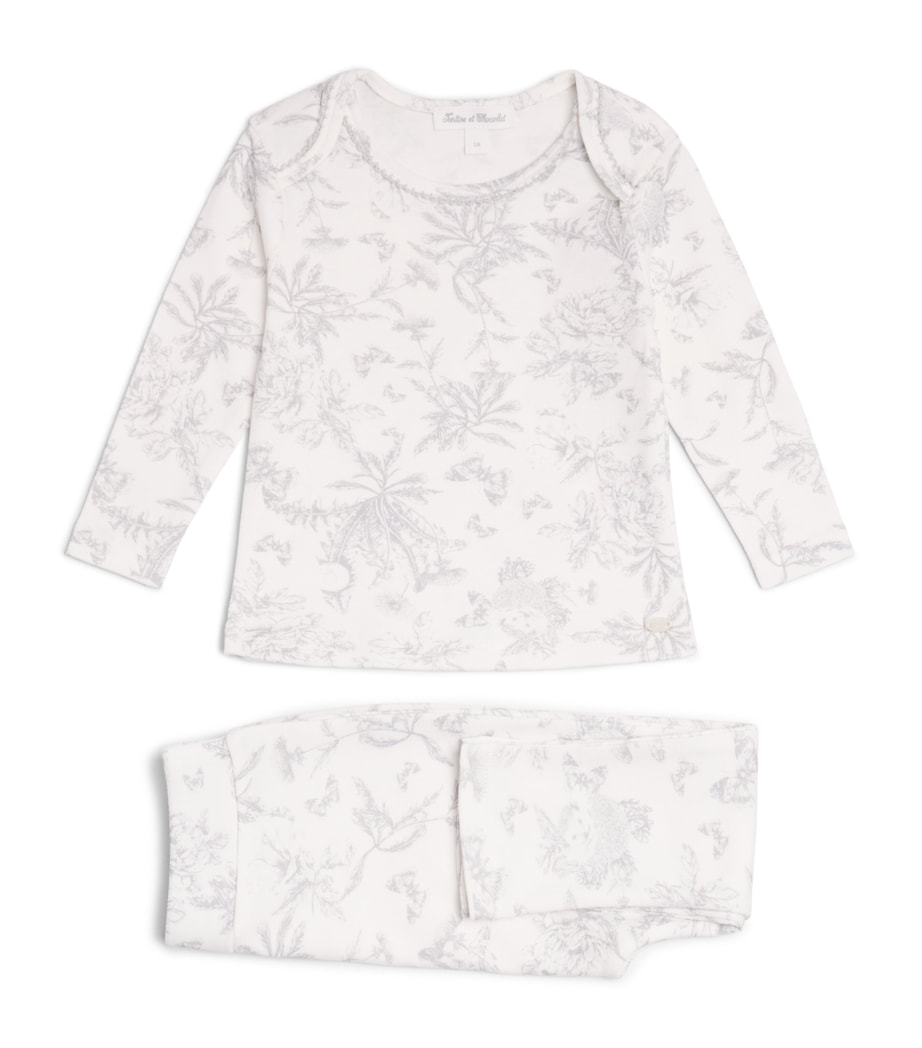 Printed Top and Leggings Set (Newborn-2 Years) 21GRIS CLAIR Image 1