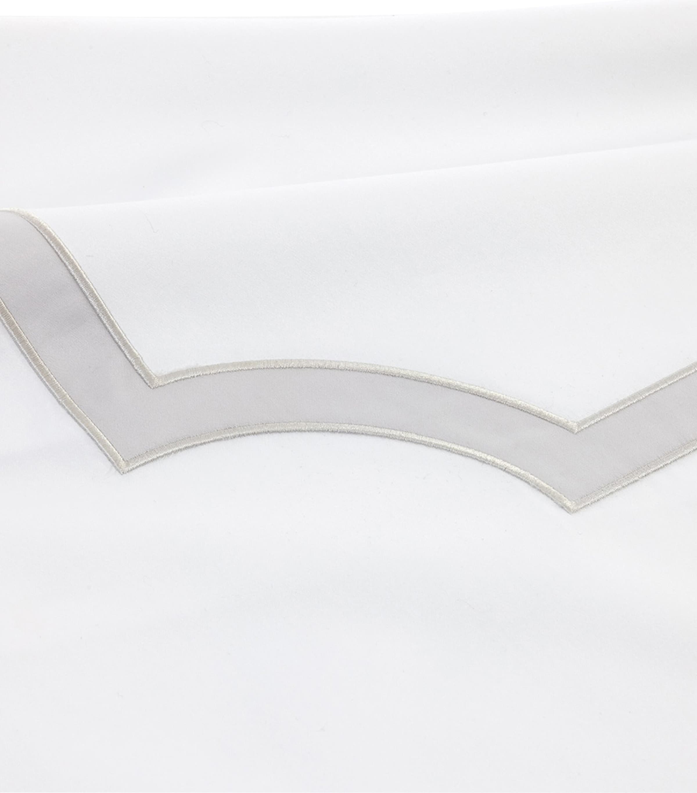 Yves Delorme Couture Haussmann Brume Emperor Flat Sheet (300cm x 320cm) Brume Image 2