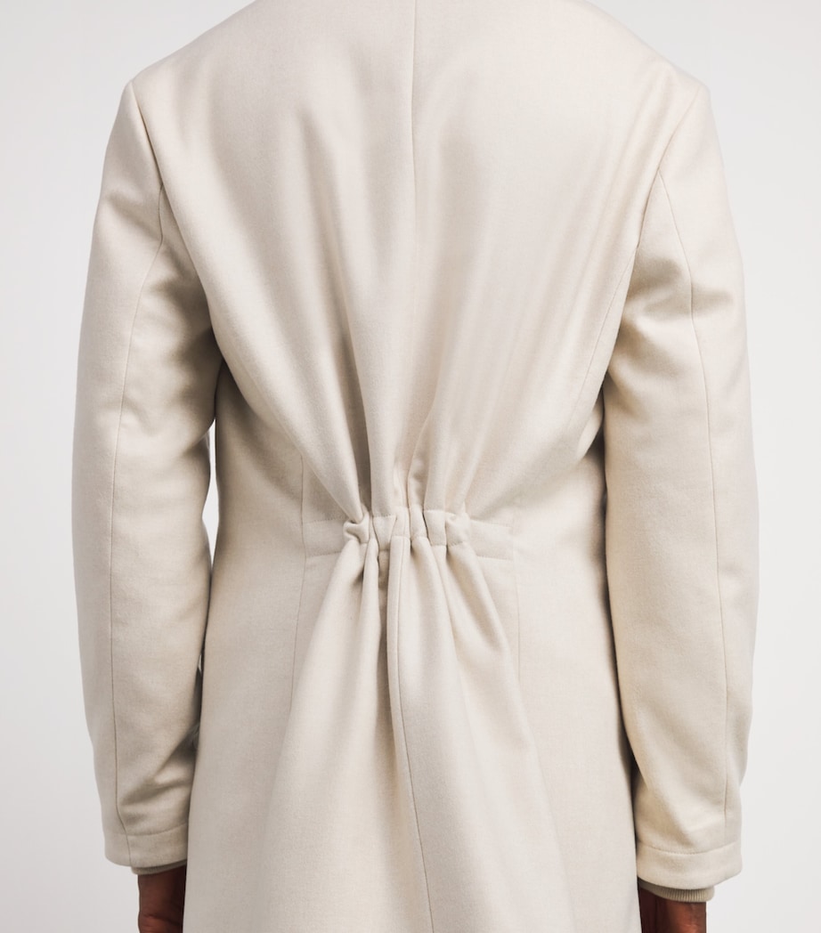 Colombo Mens Cashmere Overcoat Natural White Image 6