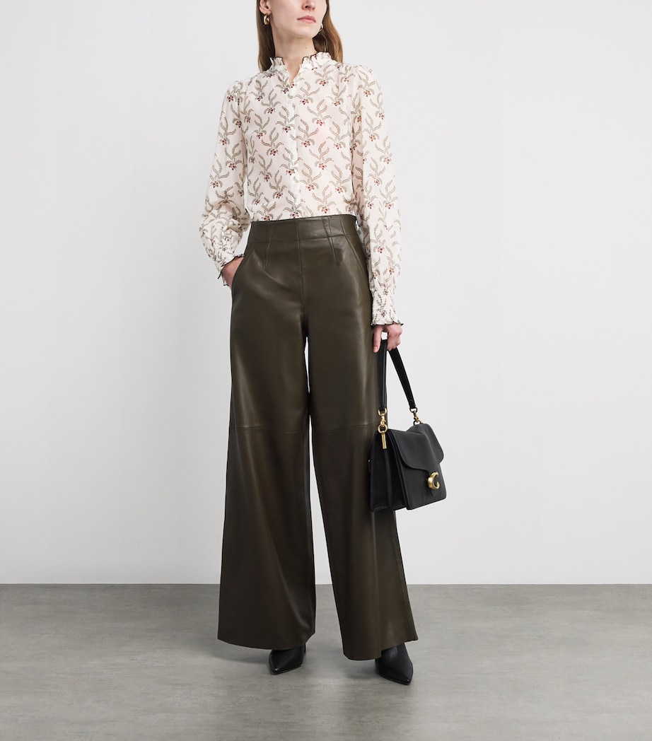 Cotton-Silk Berry Print Blouse LIGHT CREAM MULTI Image 2