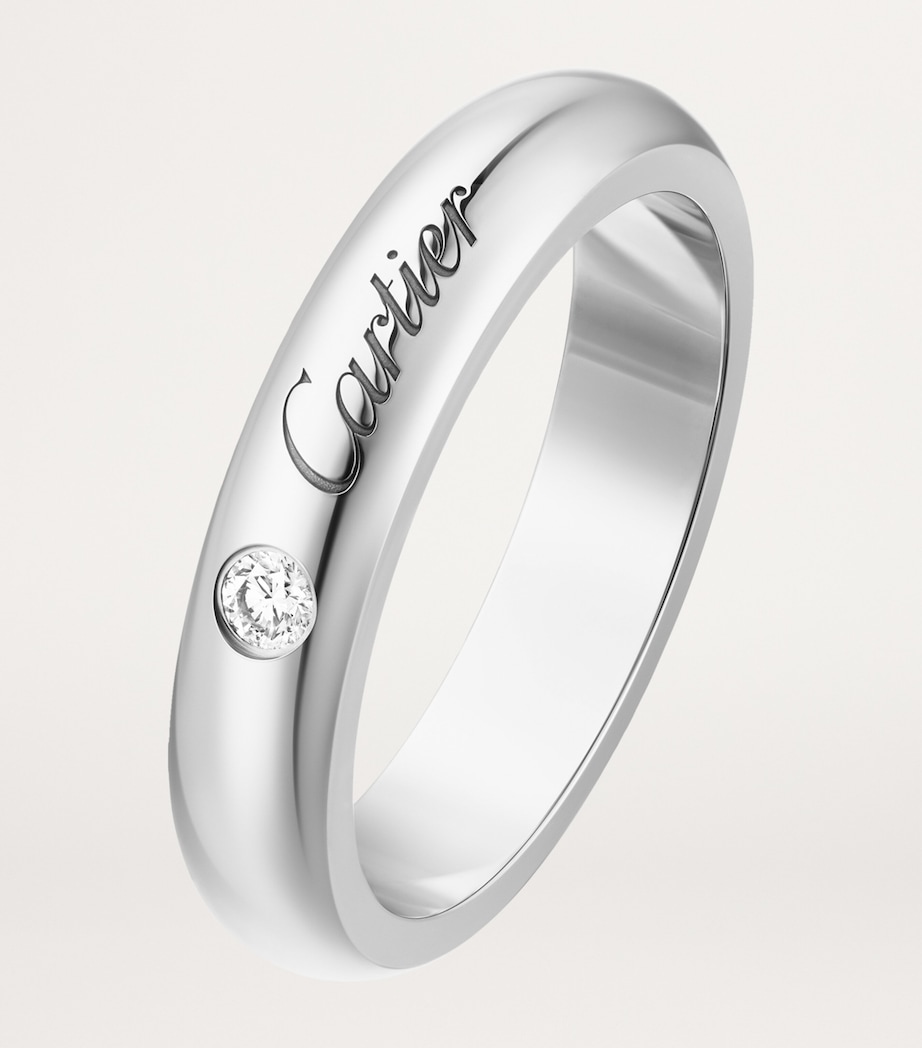 Platinum and Diamond C de Cartier Wedding Band PLATINUM Image 4