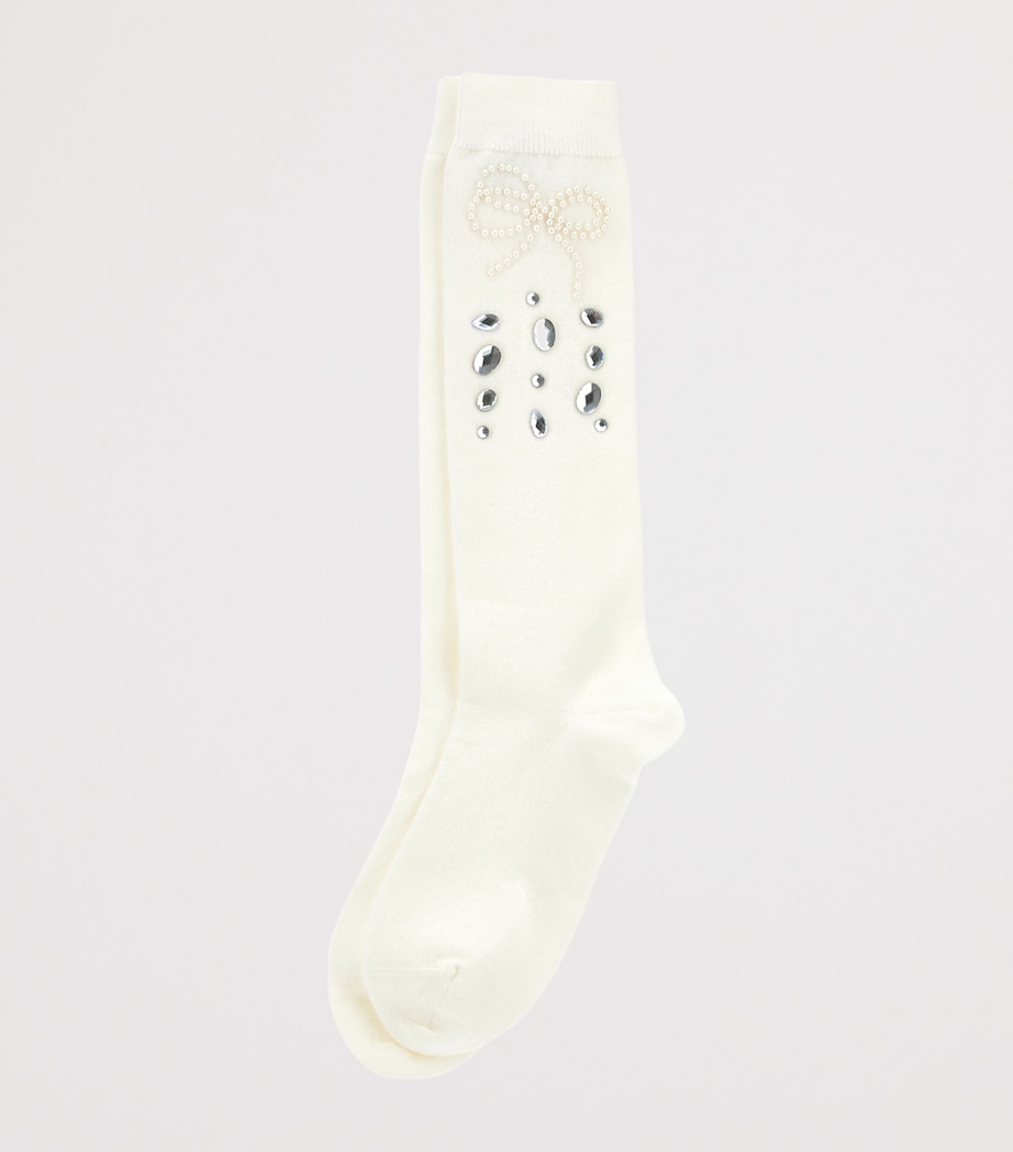 Rhinestone- and Bow-Embellished Socks PANNA Image 3