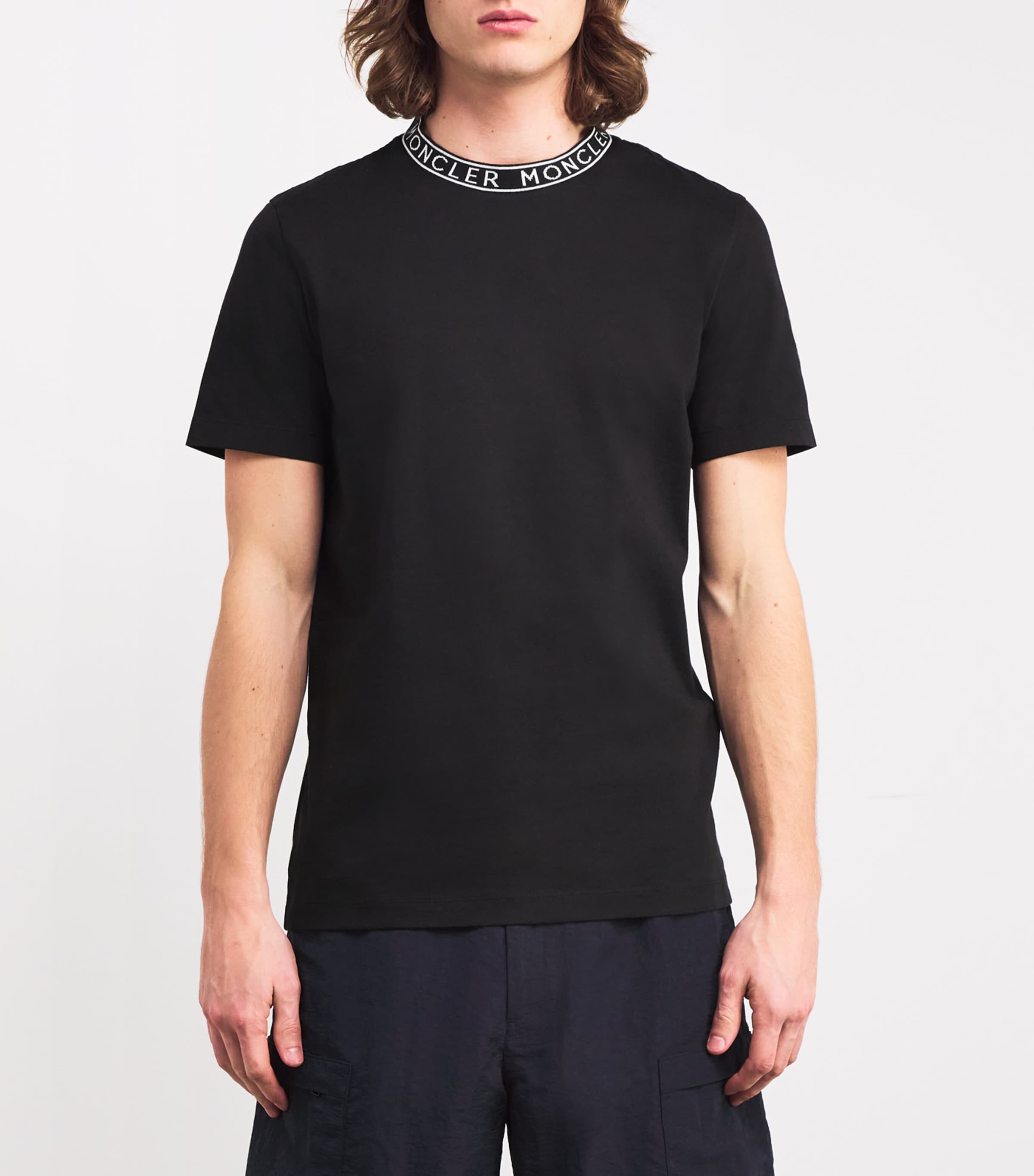 Moncler Cotton Logo-Trim T-Shirt | Harrods UK