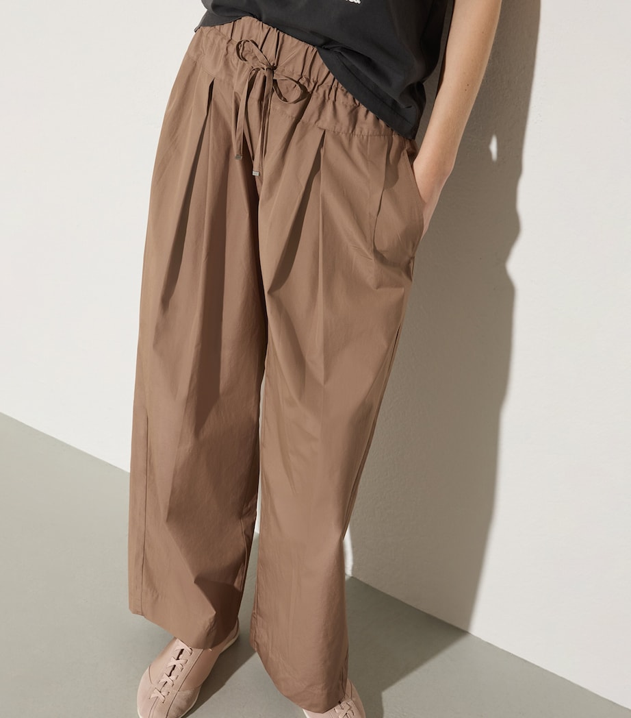 MAX&Co. Womens Cotton Drawstring Trousers Turtledove Image 2