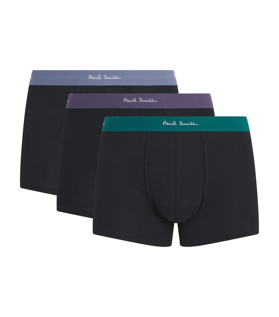 Stretch-Cotton Trunks (Pack of 3) 79 BLACK Image 1