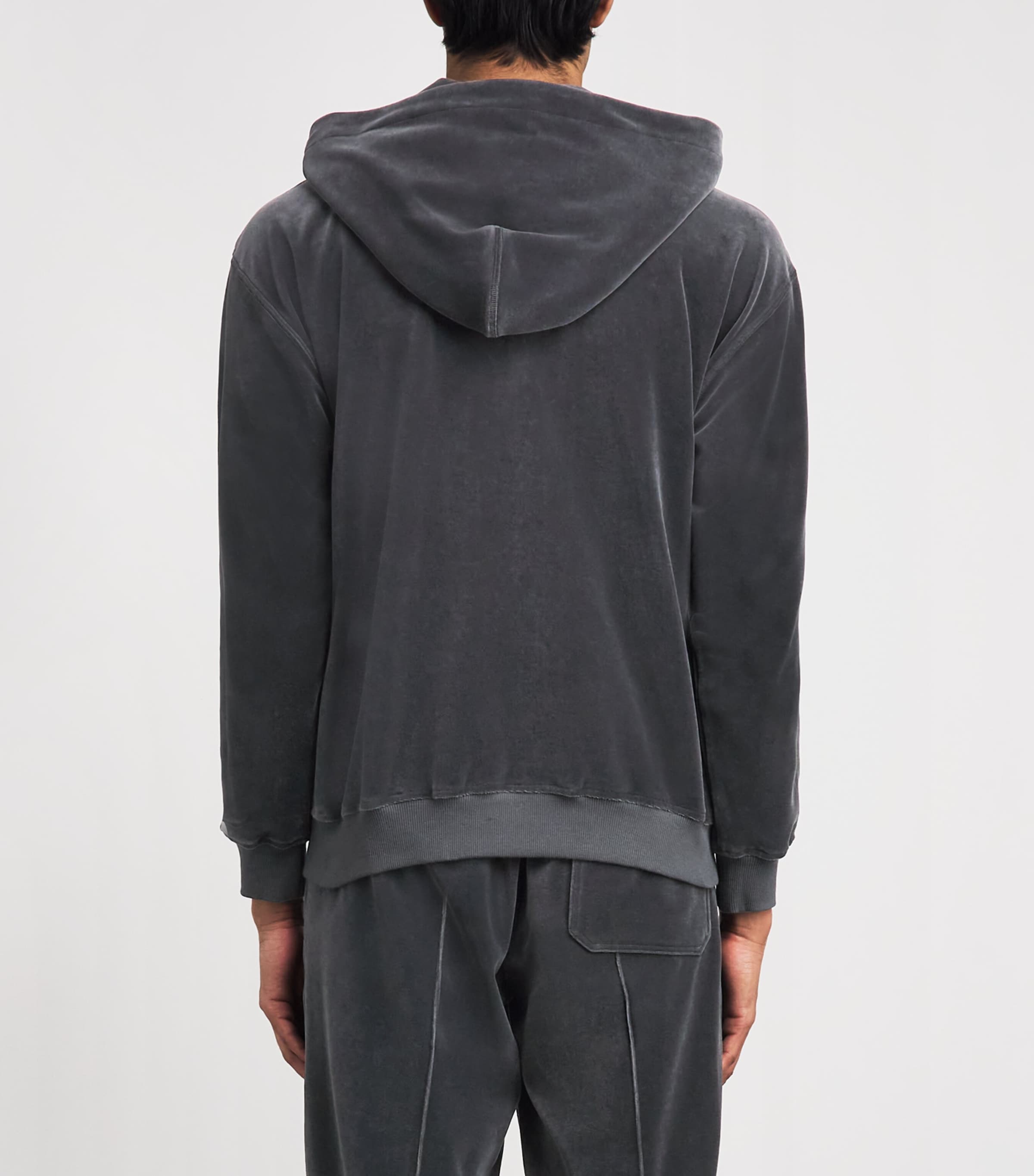 TOM FORD Mens Velour Zip-Up Hoodie Tav Image 5
