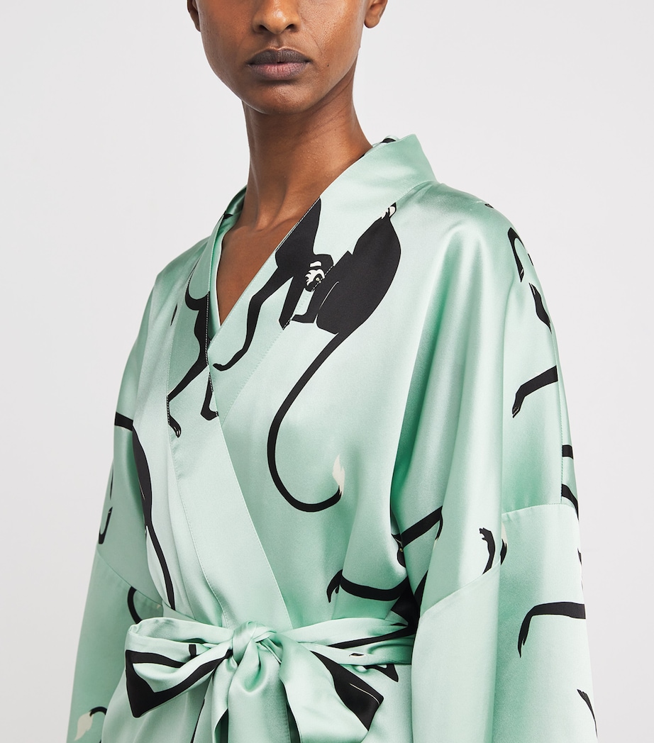 Silk Monkey Print Mimi Robe MONIKA Image 6