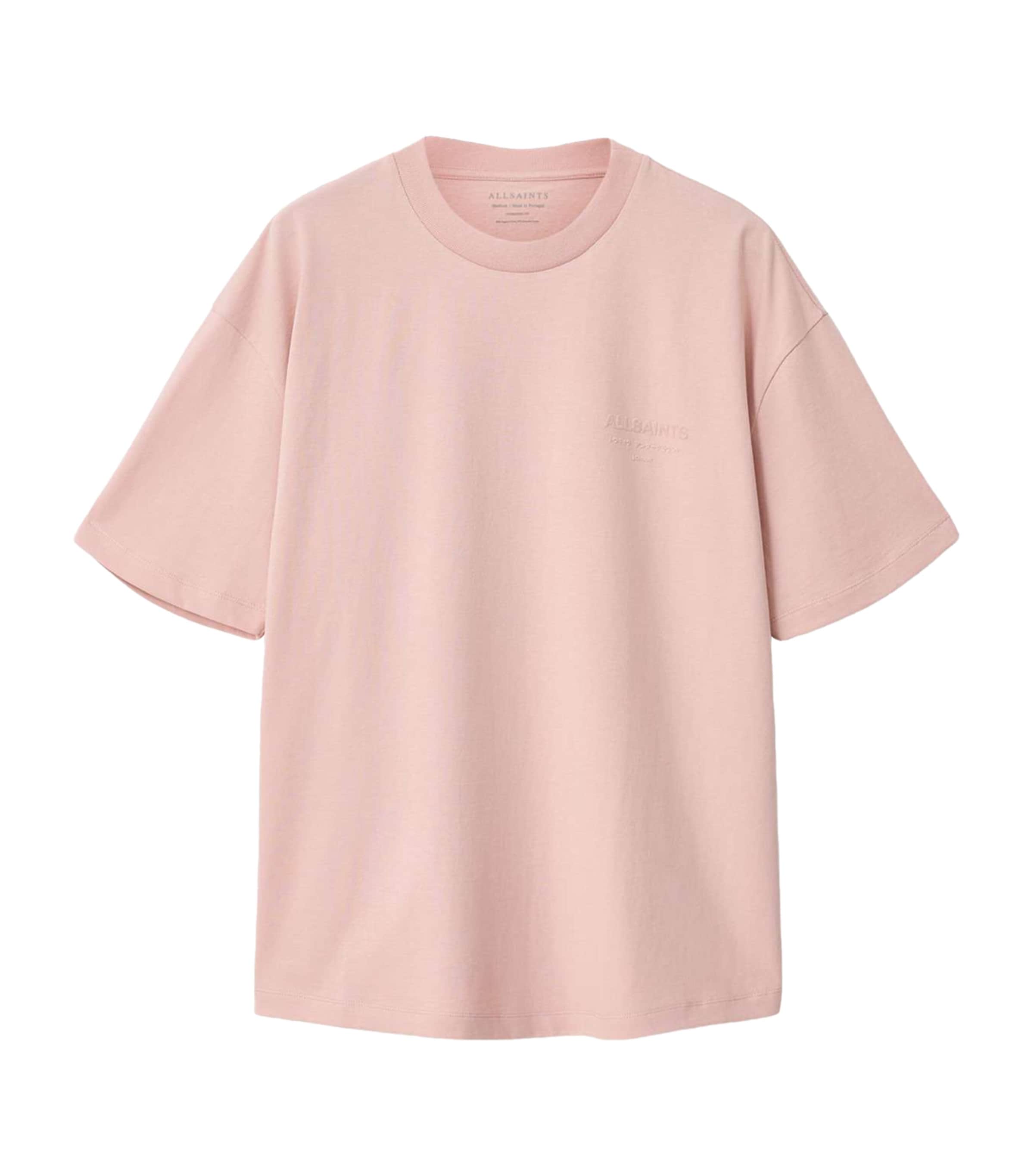 AllSaints Mens Organic Cotton Xander T-Shirt Sunbaked Pink Image 1