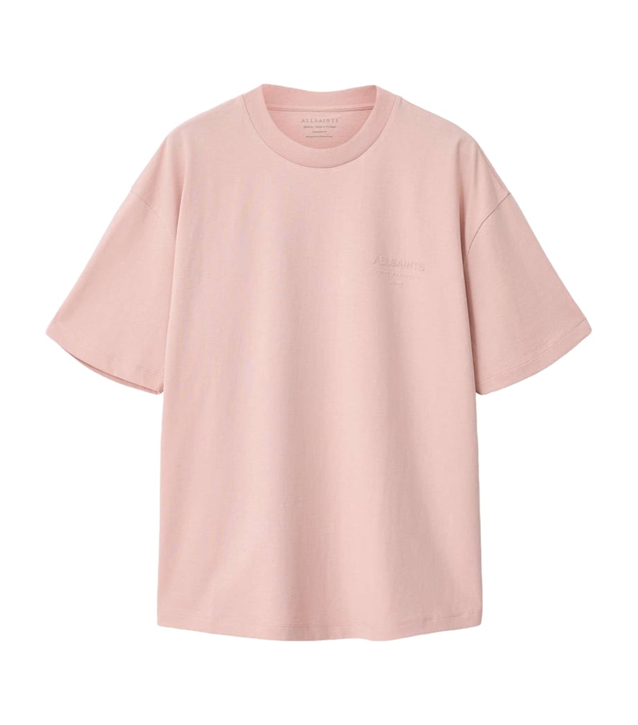 AllSaints Mens Organic Cotton Xander T-Shirt Sunbaked Pink Image 1