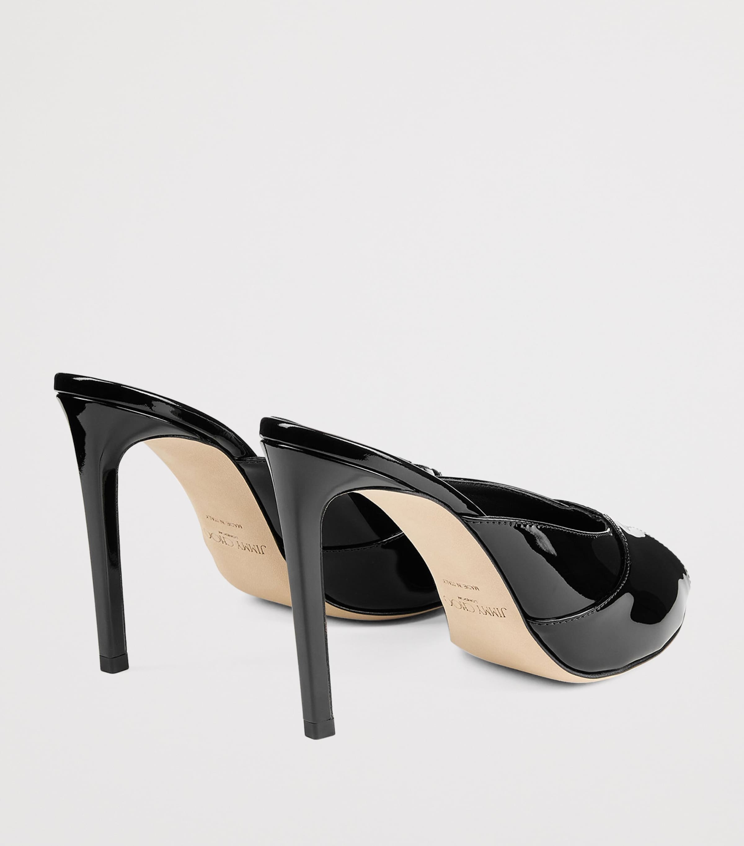 Brigitte 100 Patent Leather Mules BLACK Image 5