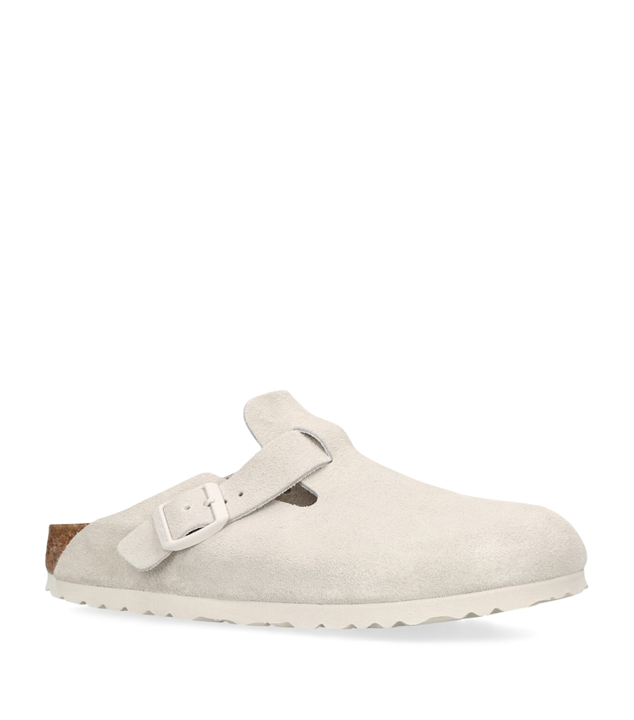 Suede Boston Clogs WHITE Image 3