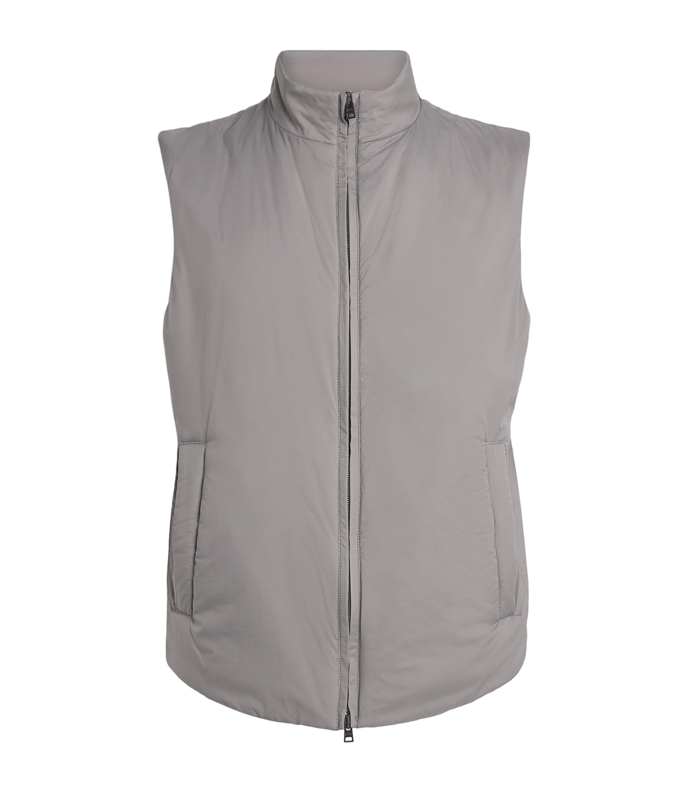 Herno Mens Ecoage Gilet Grigio Chiaro Image 1