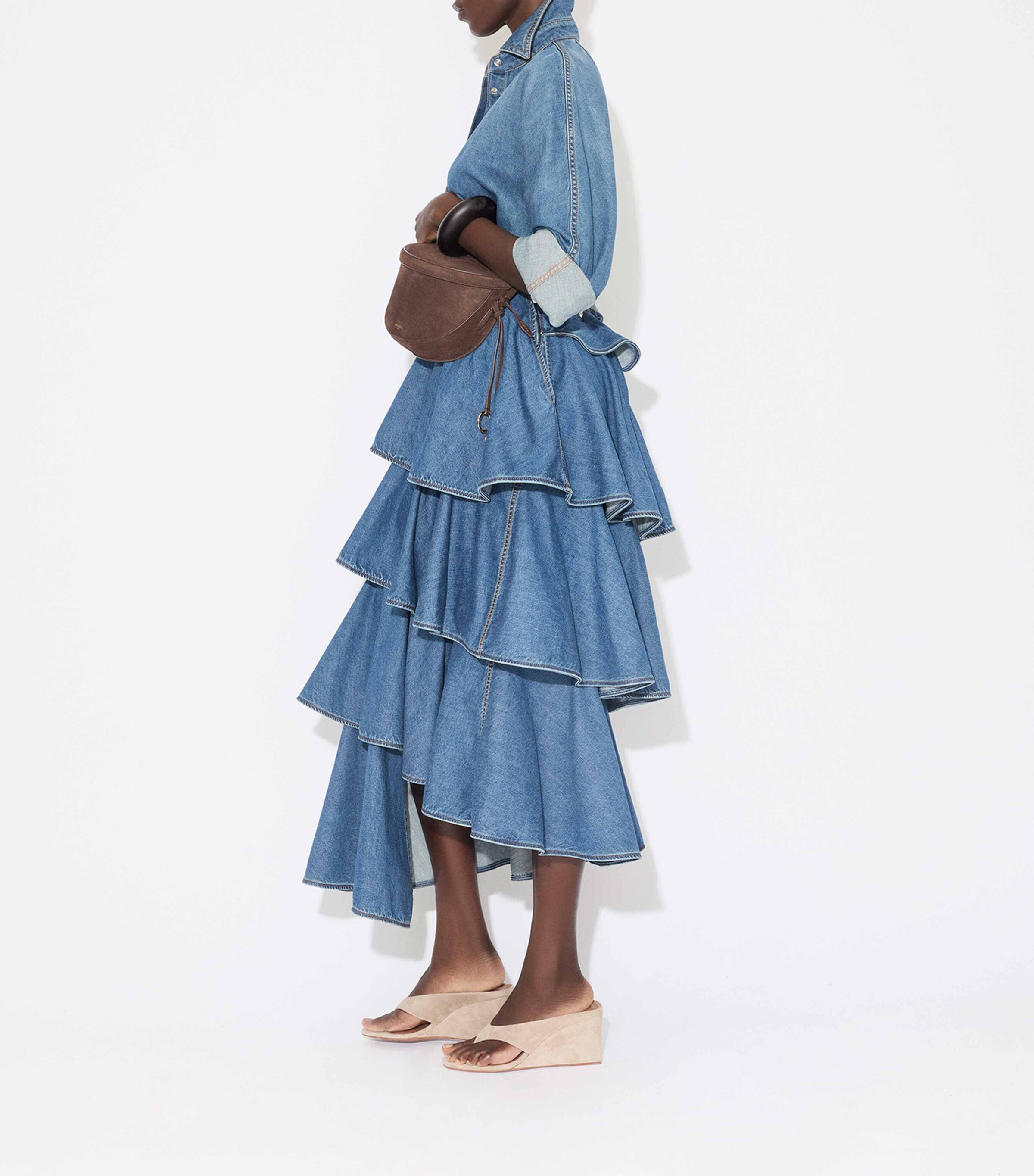 Curved Denim Shirt BLEU MINERAL Image 4