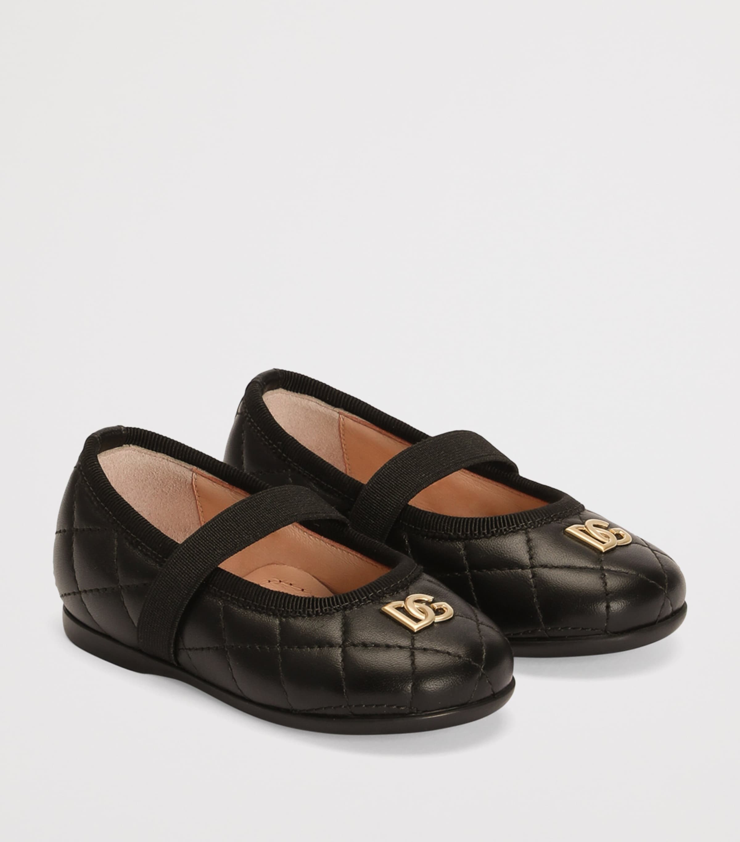 Dolce&Gabbana Kids Leather Quilted Ballet Flats — foto 2