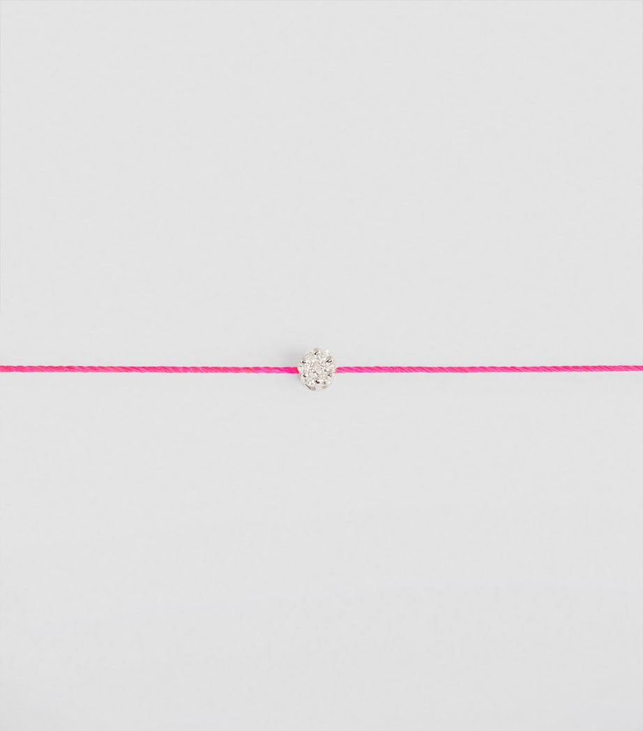 White Gold and Diamond Illusion Bracelet NEON PINK Image 2