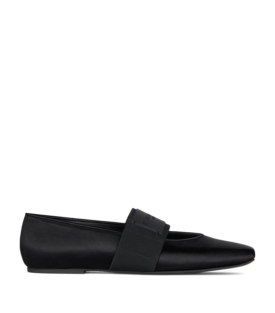 Givenchy Satin Square Toe Ballet Flats Black Image 1
