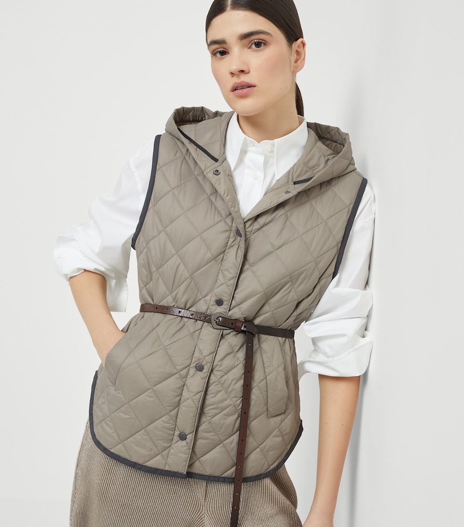 Quilted Hooded Gilet C2741 Image 5