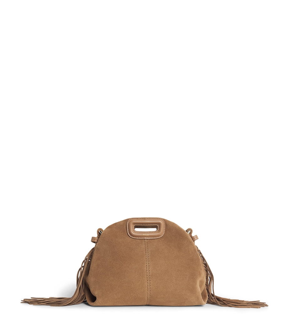 Maje Leather Miss M Shoulder Bag Camel Image 1