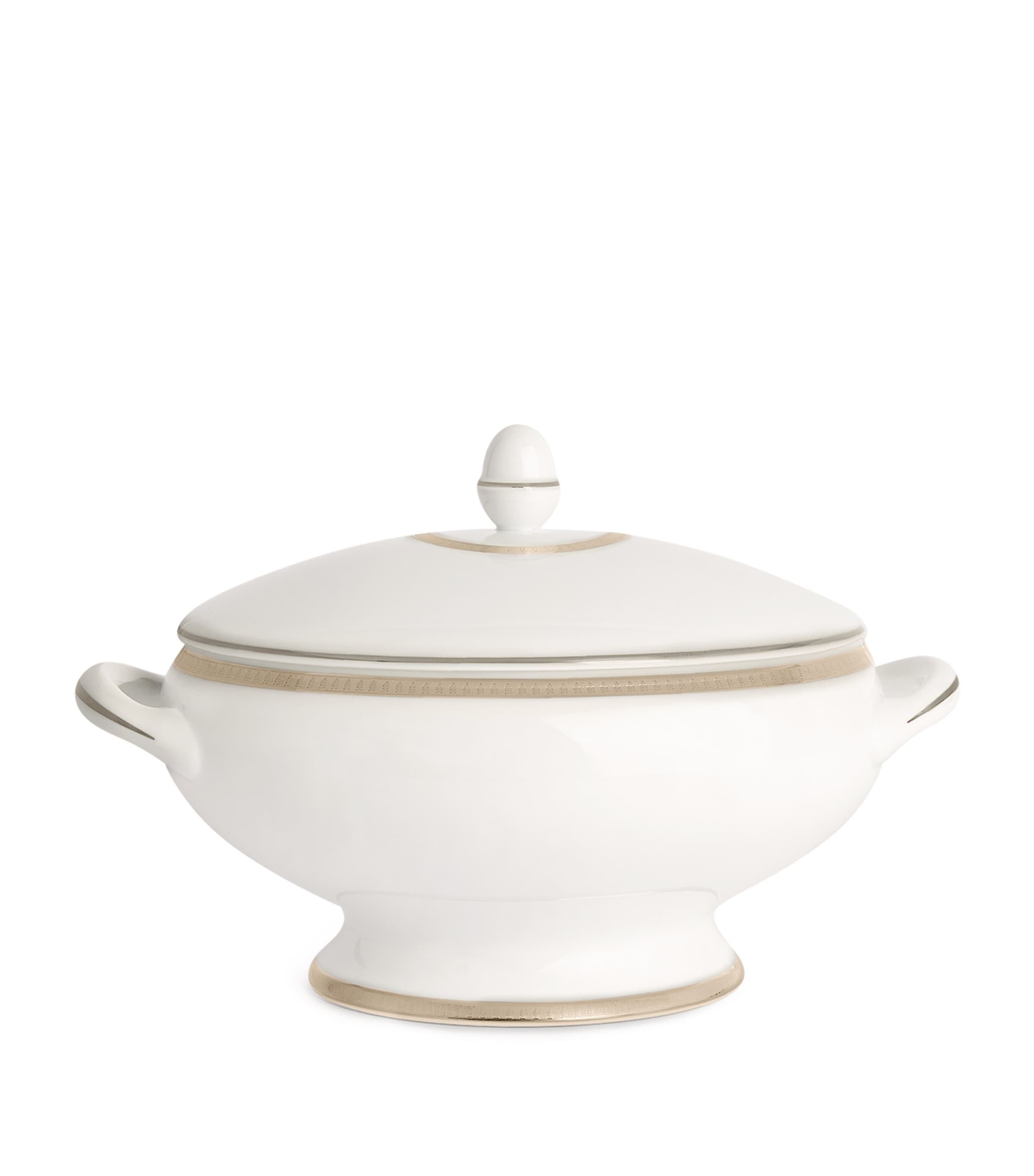 Christofle Malmaison Platinum Covered Vegetable Dish Silver Image 1