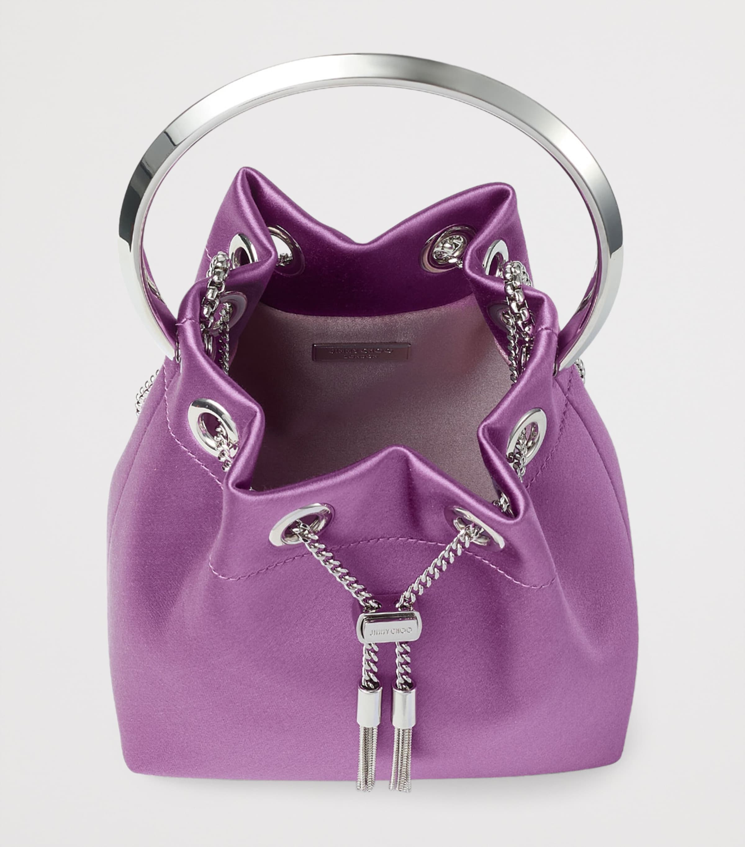 Bon Bon Satin Top-Handle Bag VIOLET ORCHID/SILVER Image 4