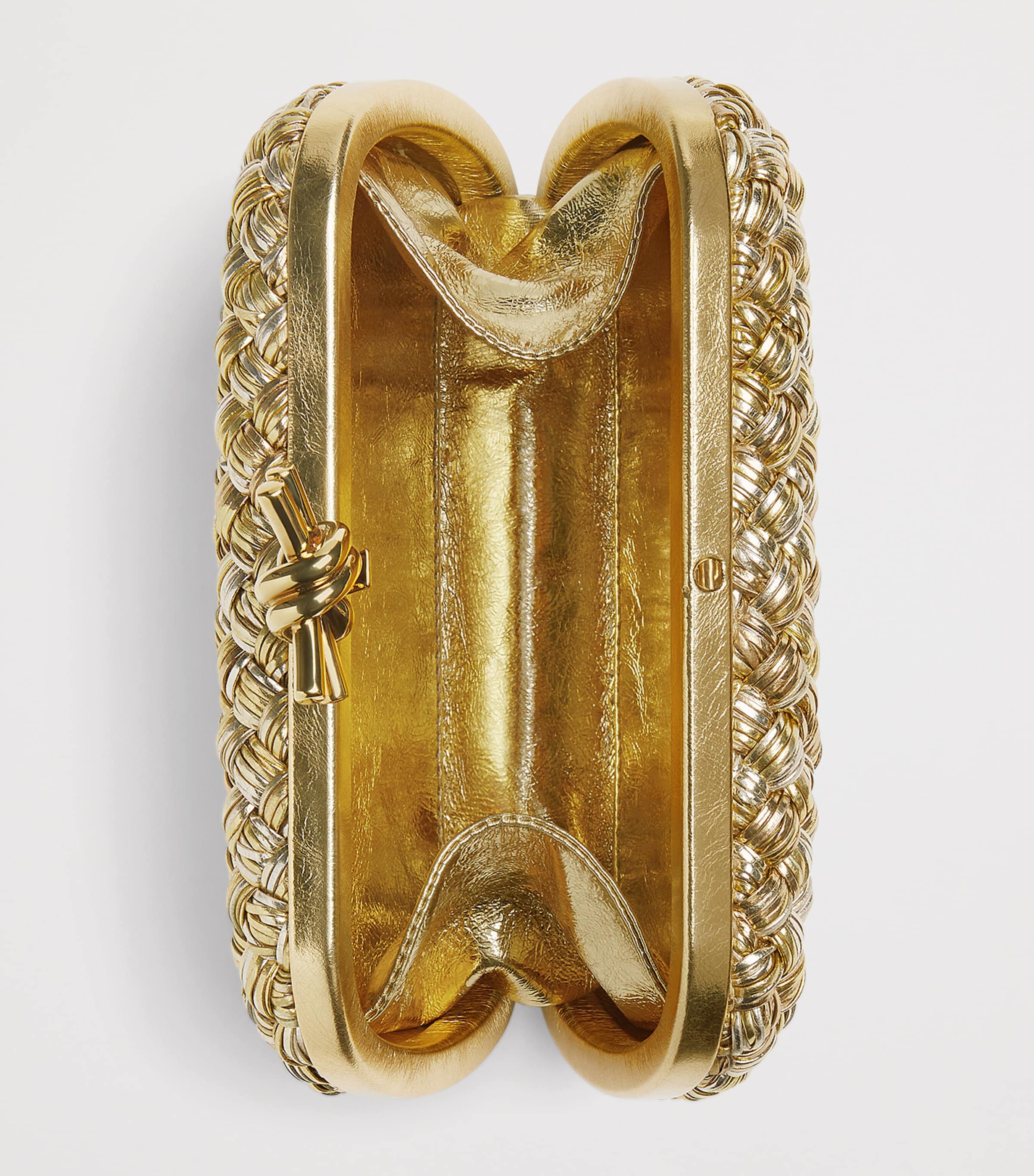 Leather Knot Minaudière Clutch Bag 8257 Image 3