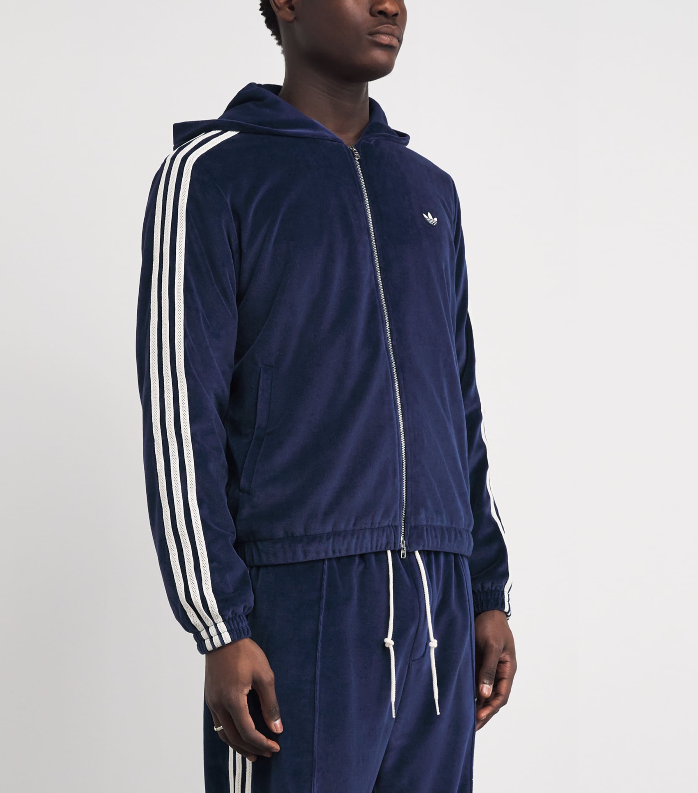 x Wales Bonner Velour Track Jacket BLUE Image 3