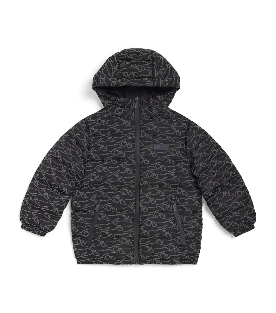 Paul & Shark Printed Puffer Jacket (4-16 Years) Nero/black Image 1