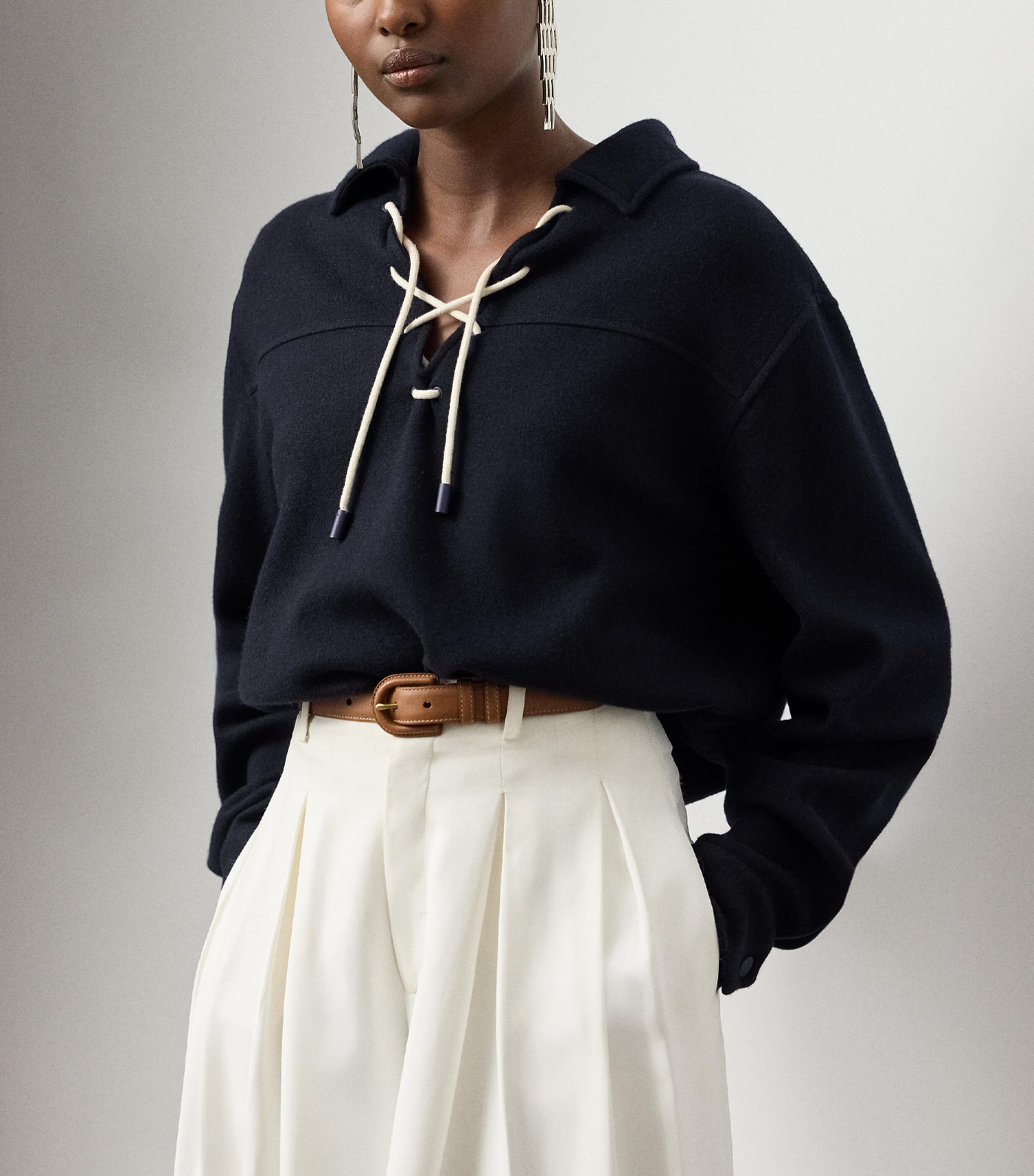 Wool-Blend Gabardine Nell Jacket NAVY-410 Image 4