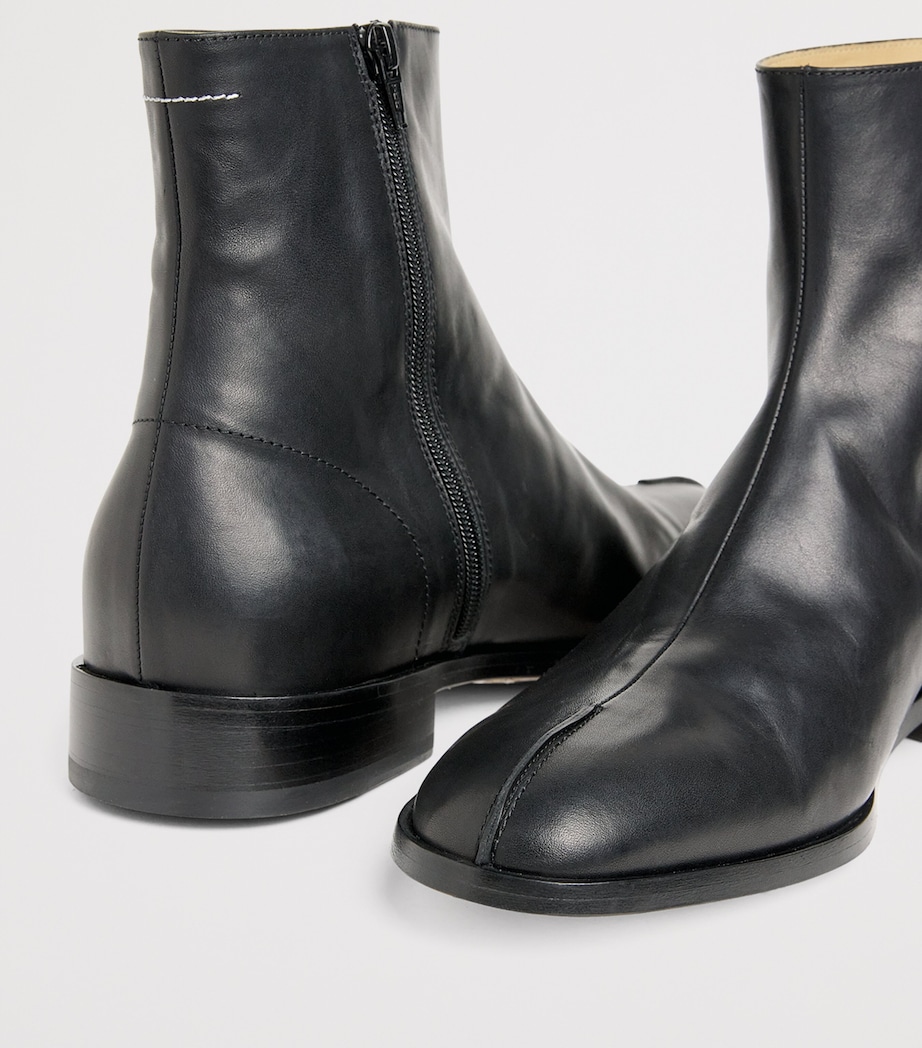 Leather Ankle Boots T8013 - BLACK Image 7