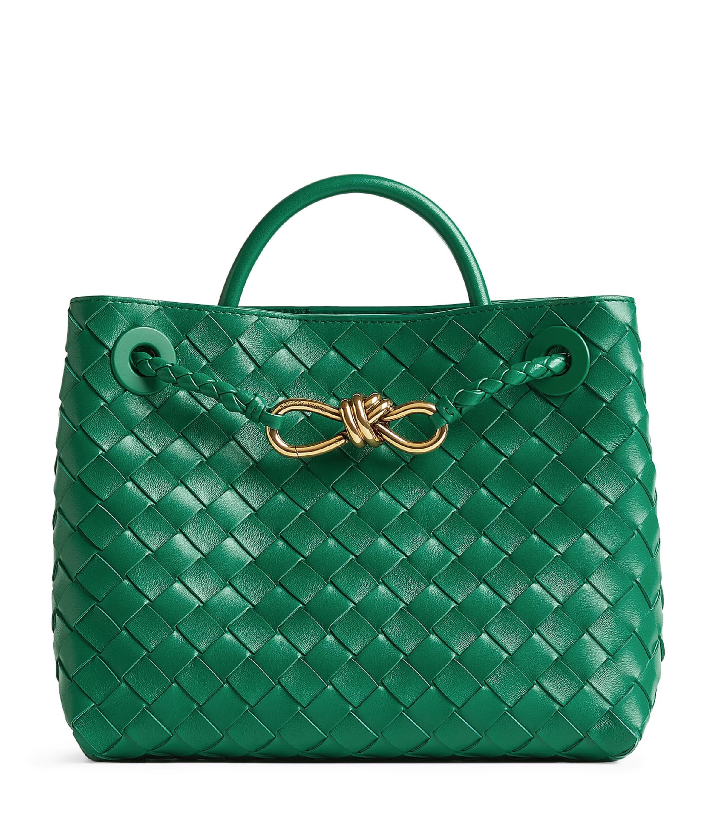 Small Intrecciato Leather Andiamo Top-Handle Bag 3196 Image 1