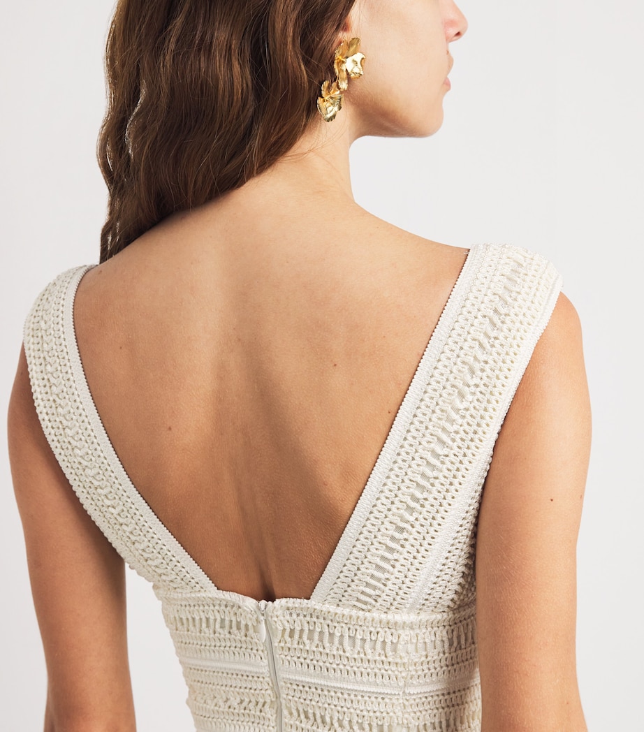 Radiant Fringe Mini Dress OFF WHITE Image 4