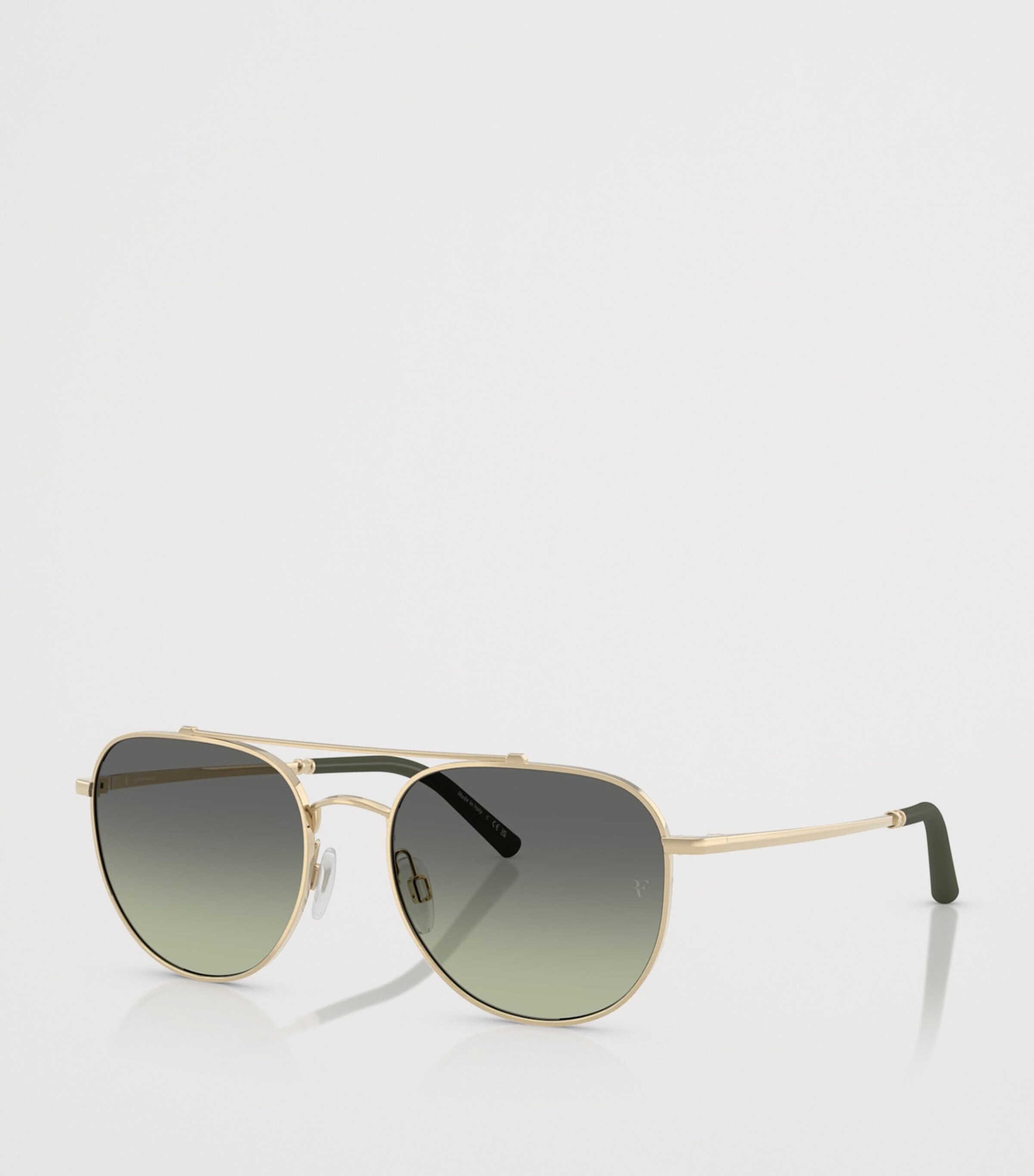 Oliver Peoples x Roger Federer Metal R-10 Pilot Sunglasses Gold Image 2